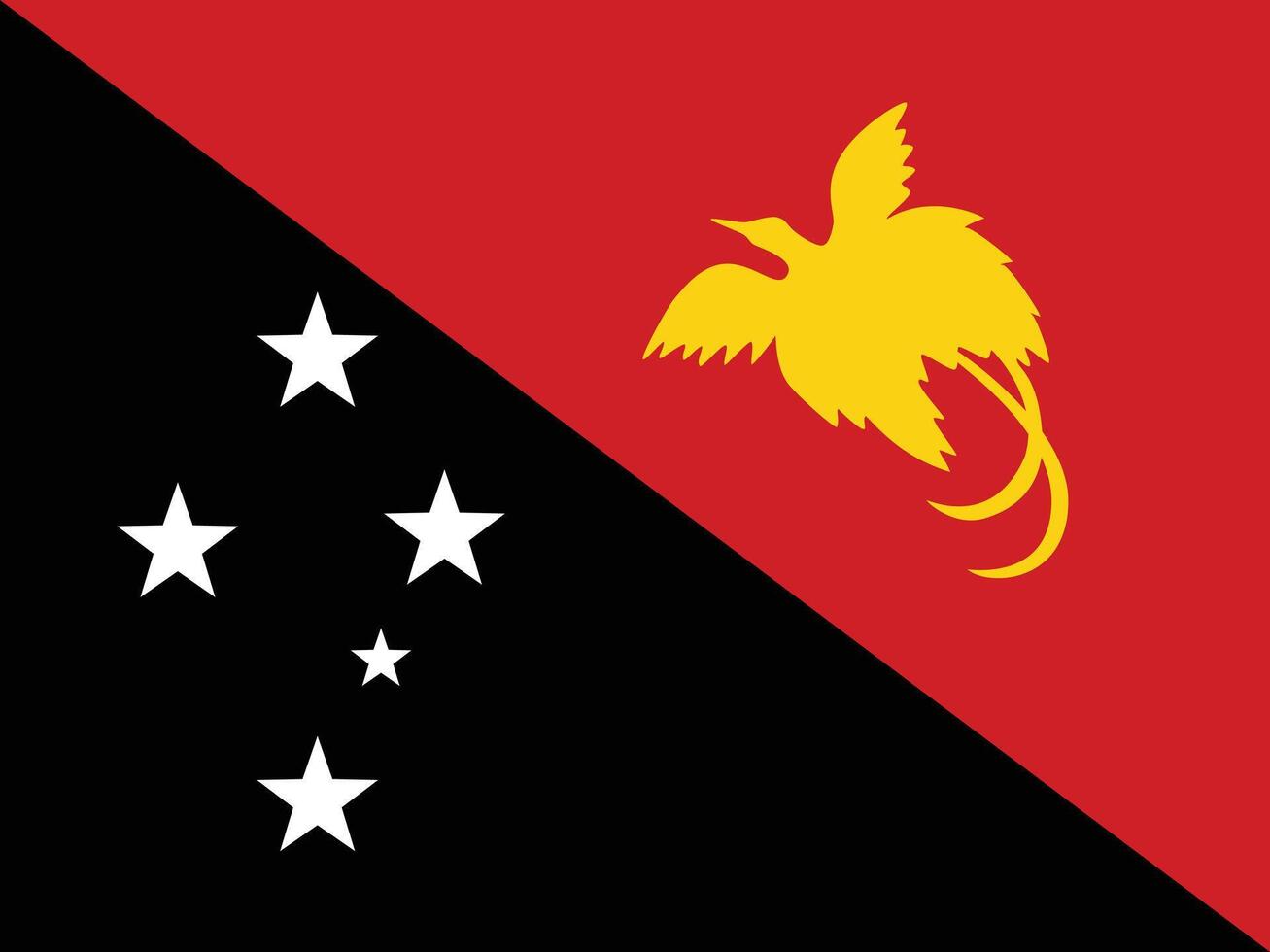 Image Of Papua New Guinea Flag vector