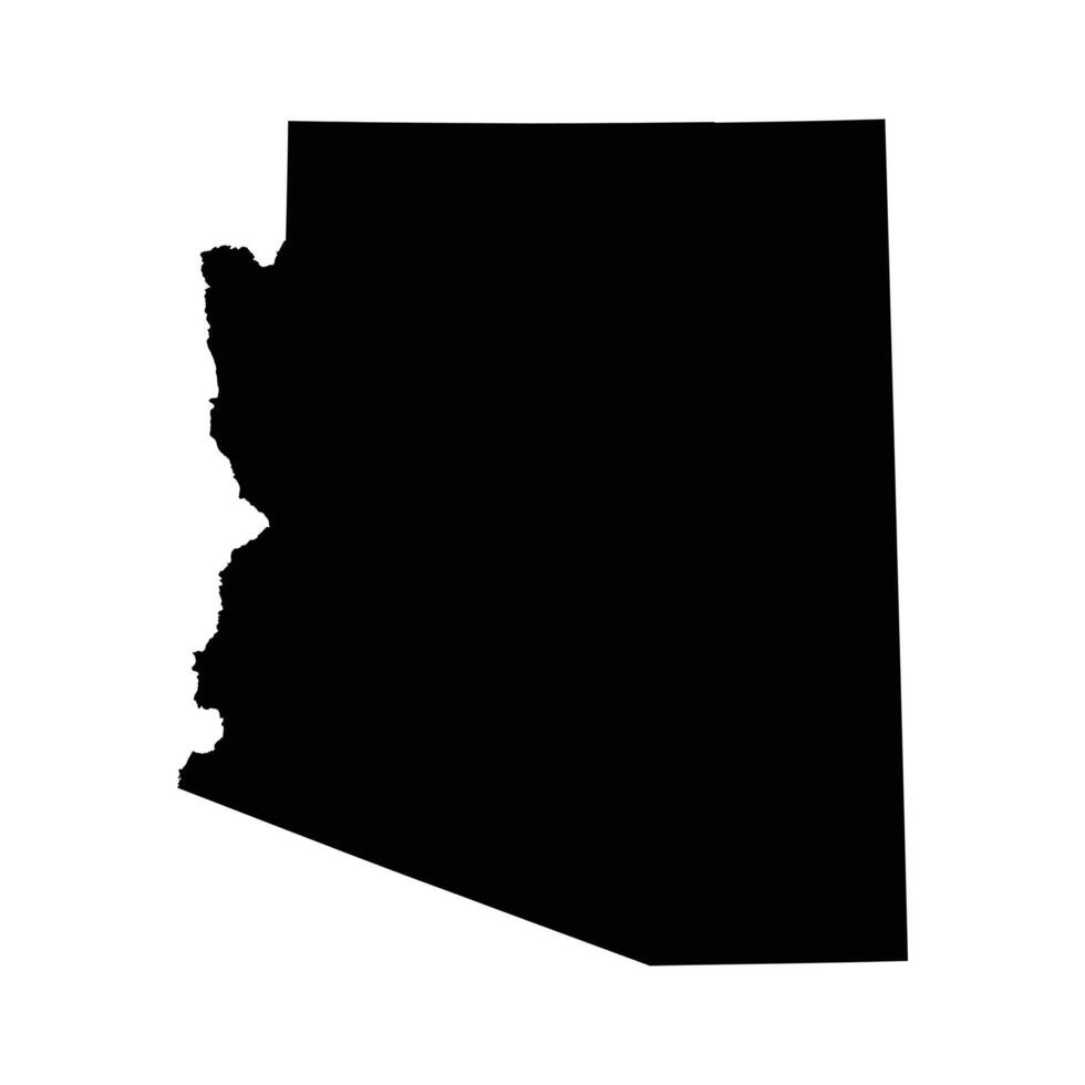 Arizona Map White Background vector