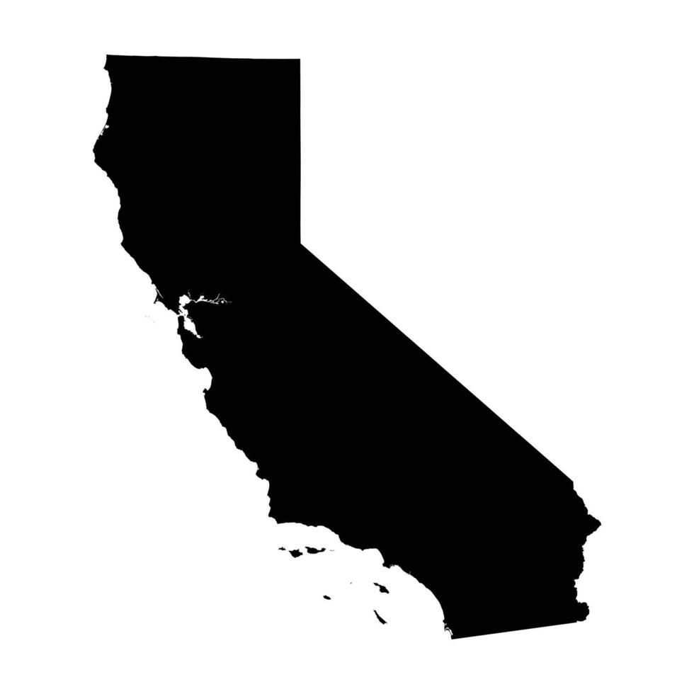 California Map White Background vector