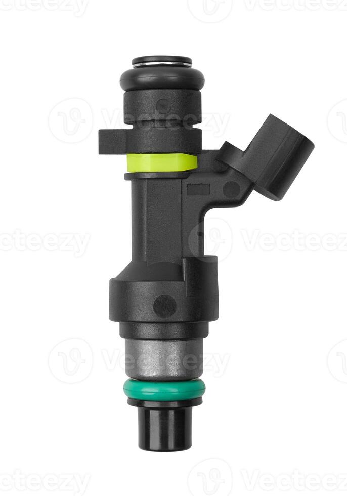 Fuel injector on white photo