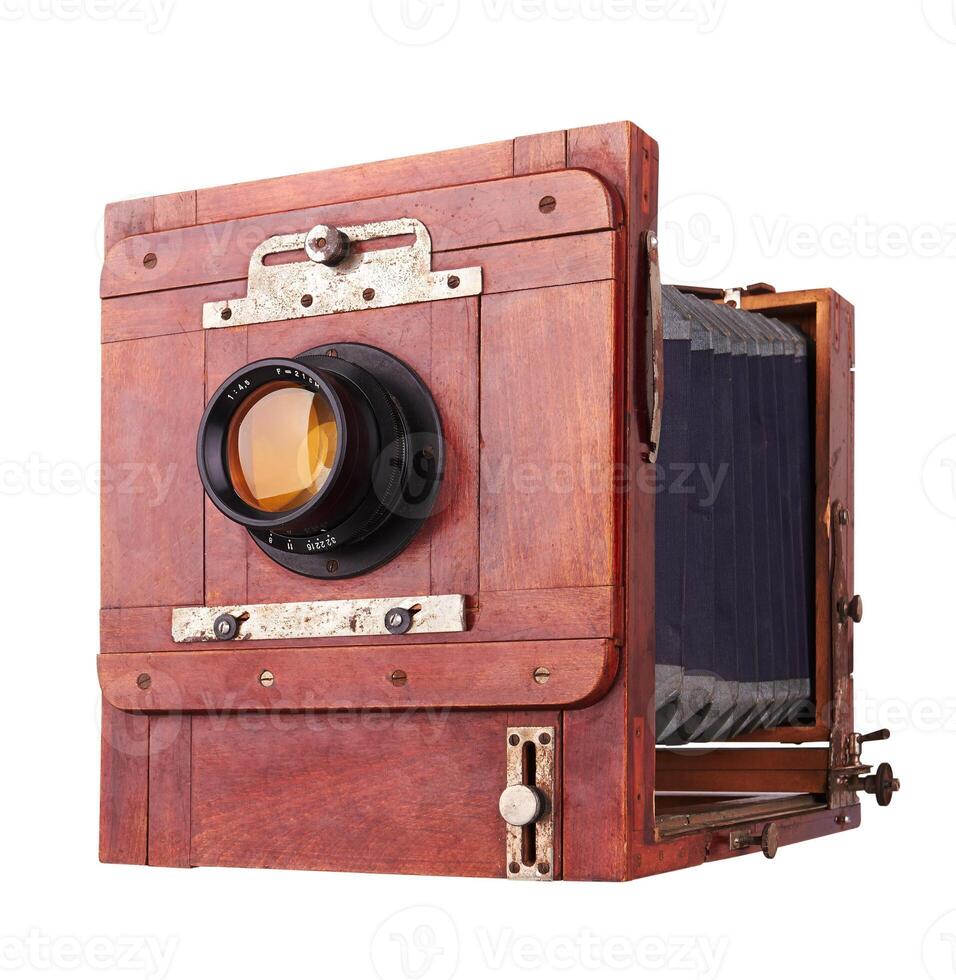 Old camera vintage on white photo