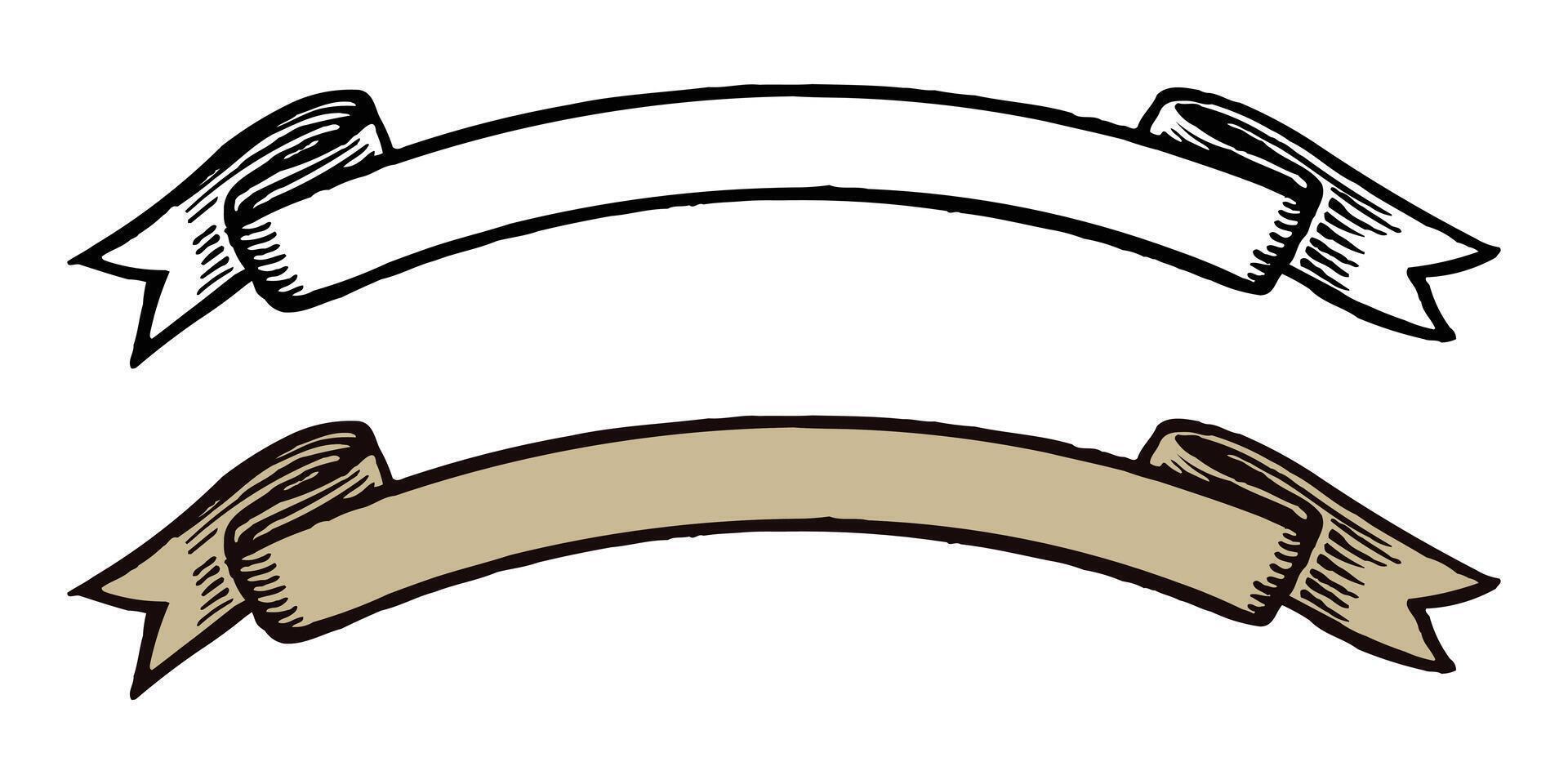 Classic Ribbon Set Design vector
