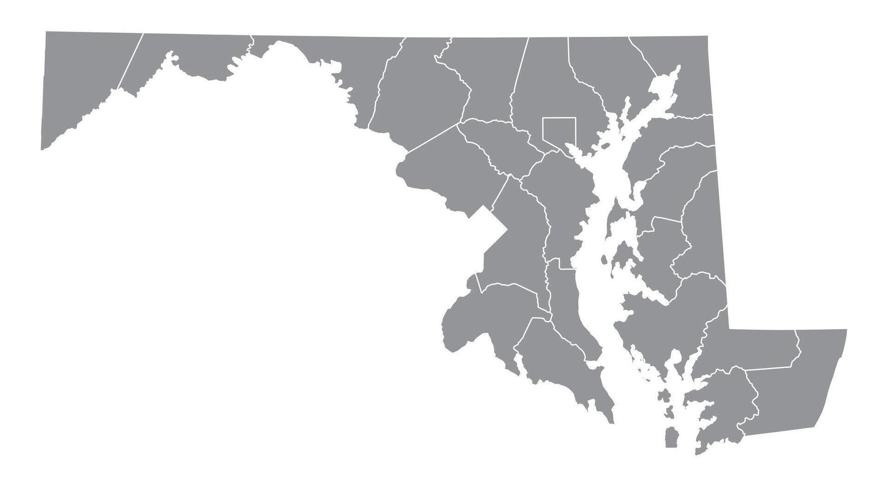 Maryland Grey Administrative On White Background vector