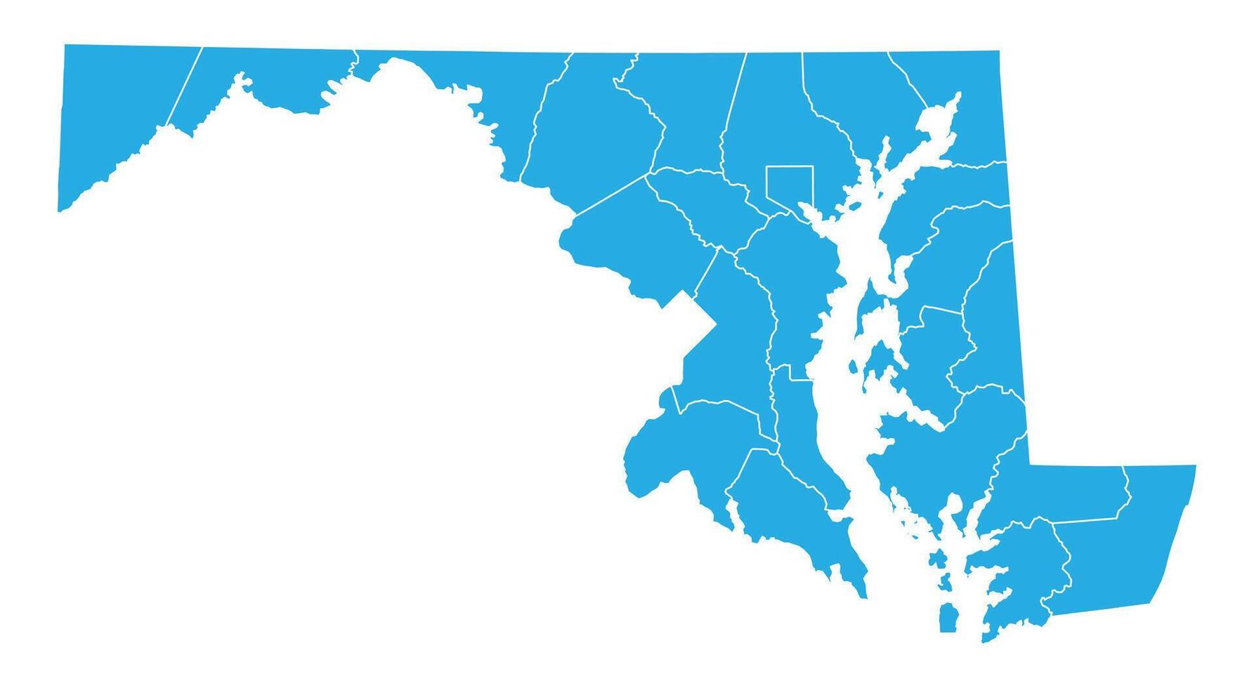 Maryland Blue Administrative On White Background vector