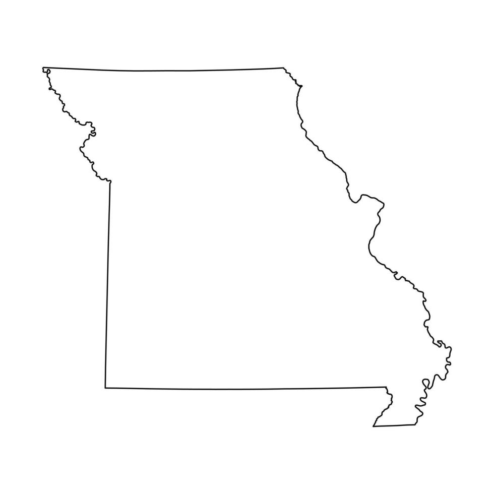 Missouri Outline Map Design vector