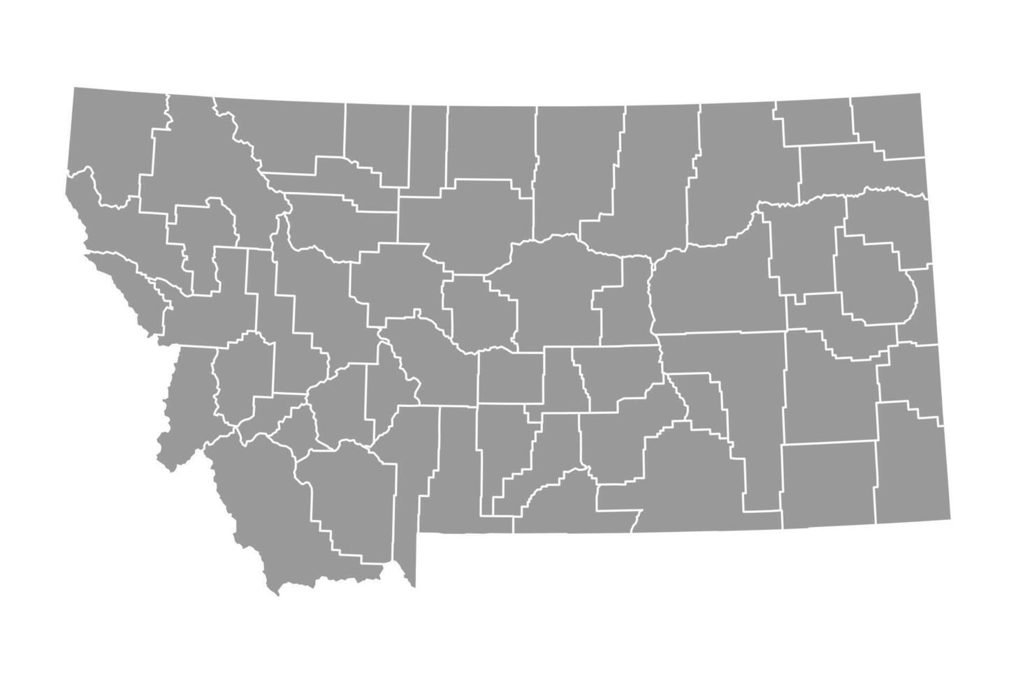 Montana Grey Administrative Map vector
