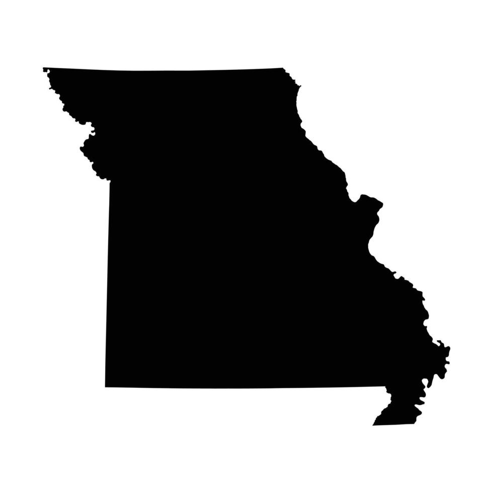 Missouri Black Map Design vector