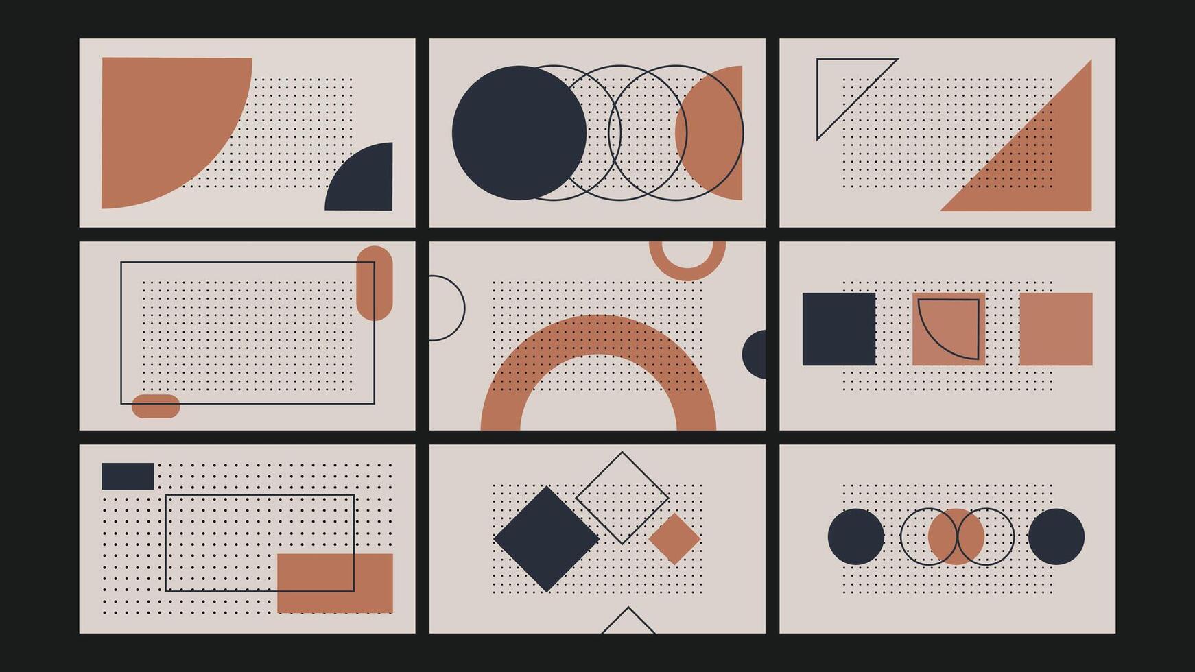 Abstract Vintage Style Lines Circles Background vector