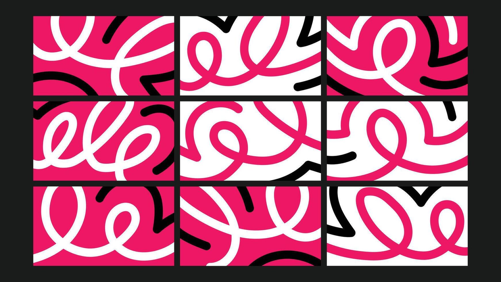 Pop Art Inspired Spiral Comic Background Set vector