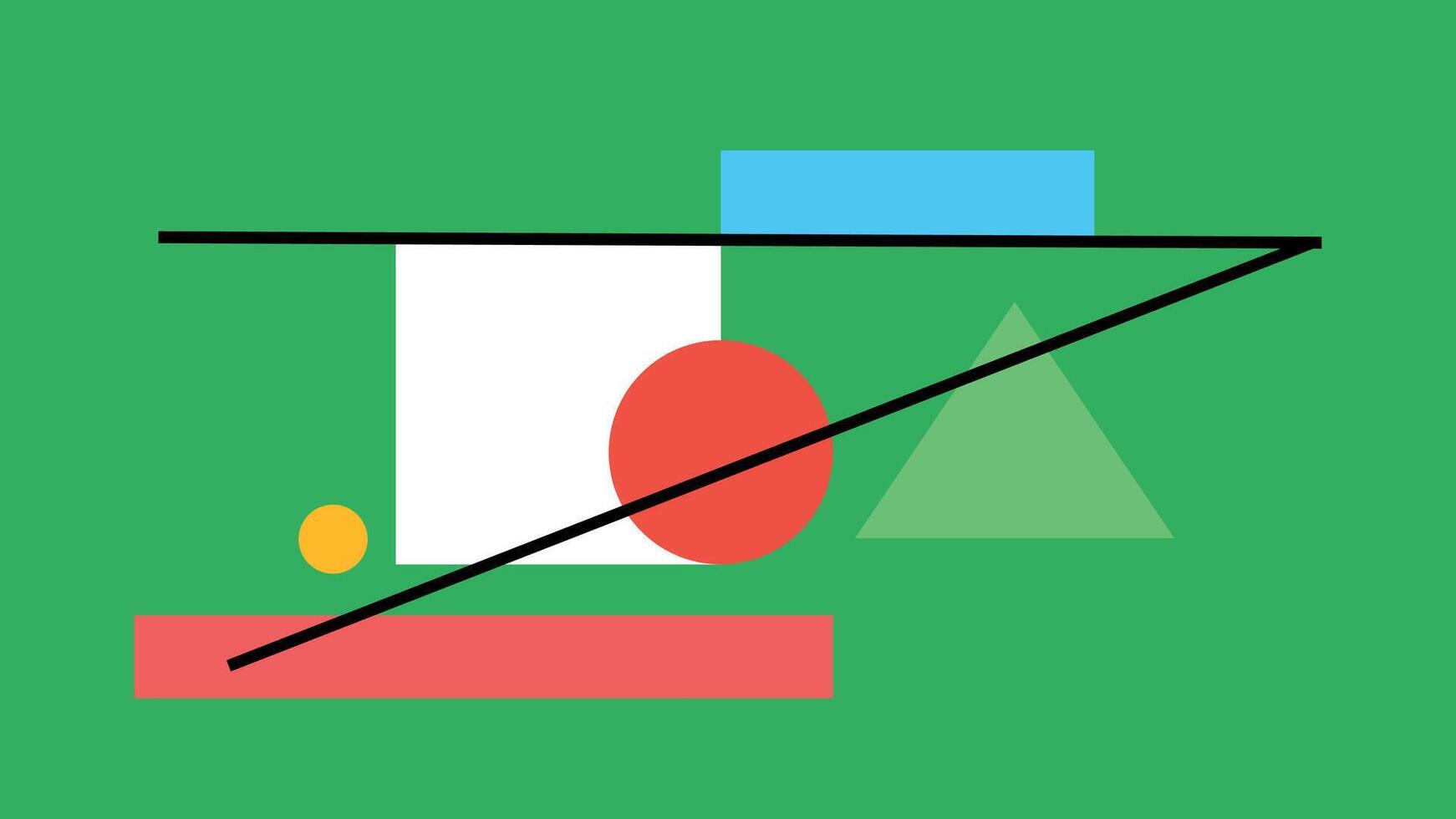 Minimal geometric green background vector