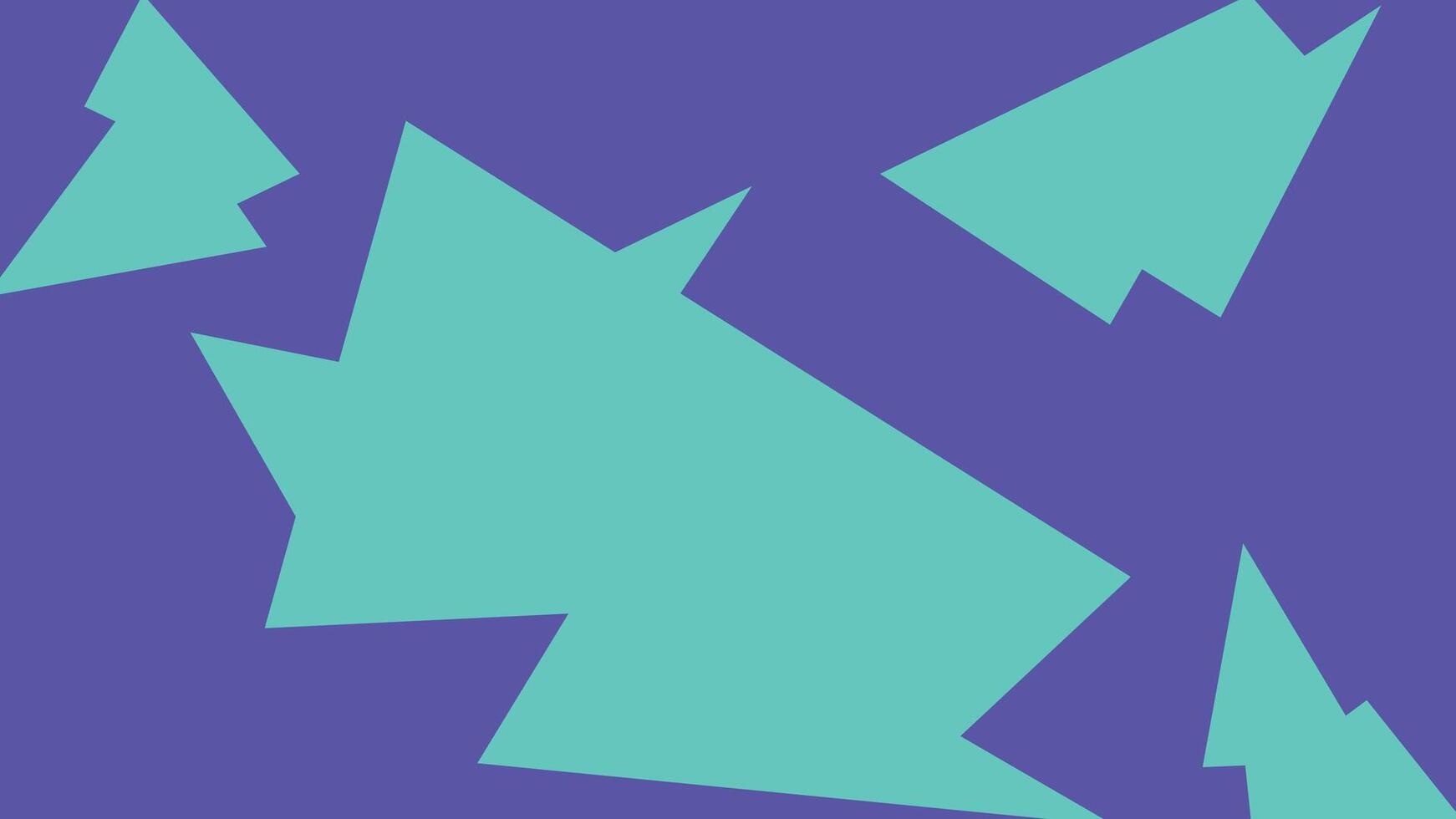 Cyan shapes on purple burst background vector