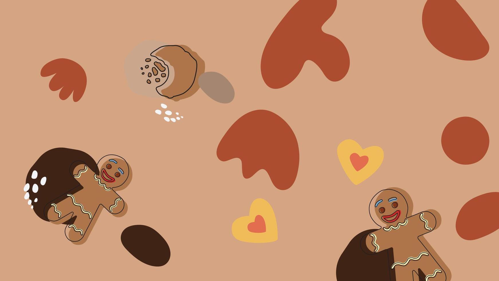 Swirl rolls and chocolate candy background vector