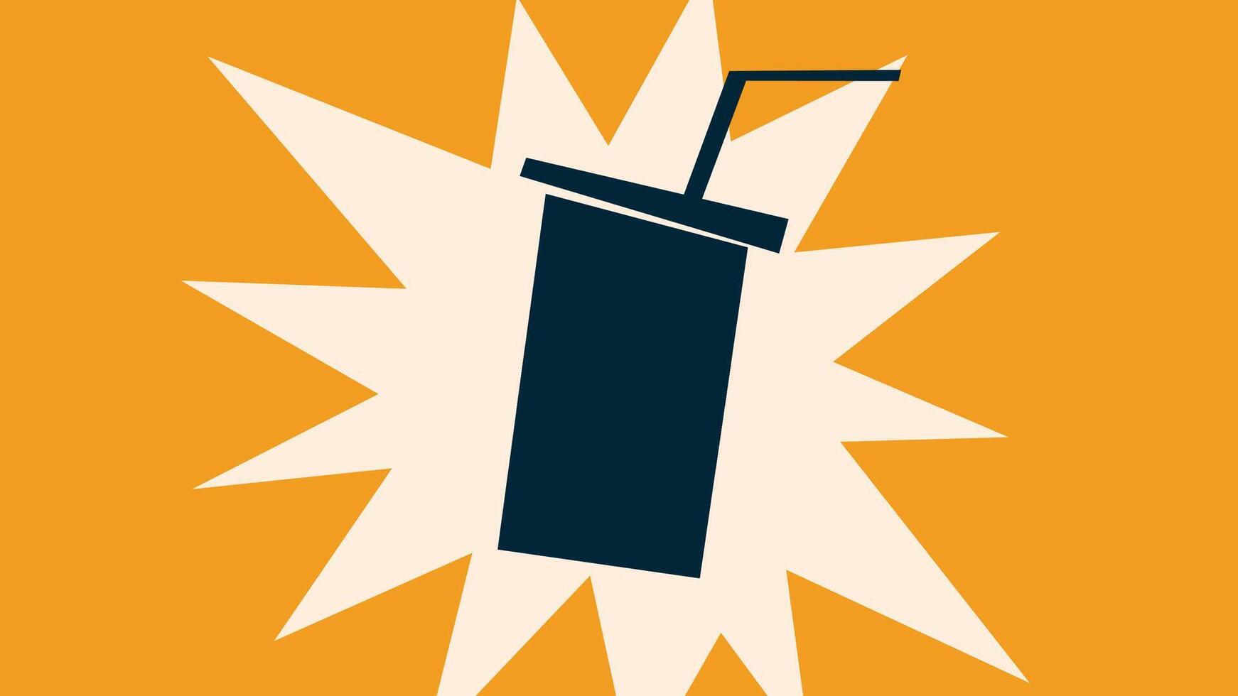 Drink Cup Explosion Background vector