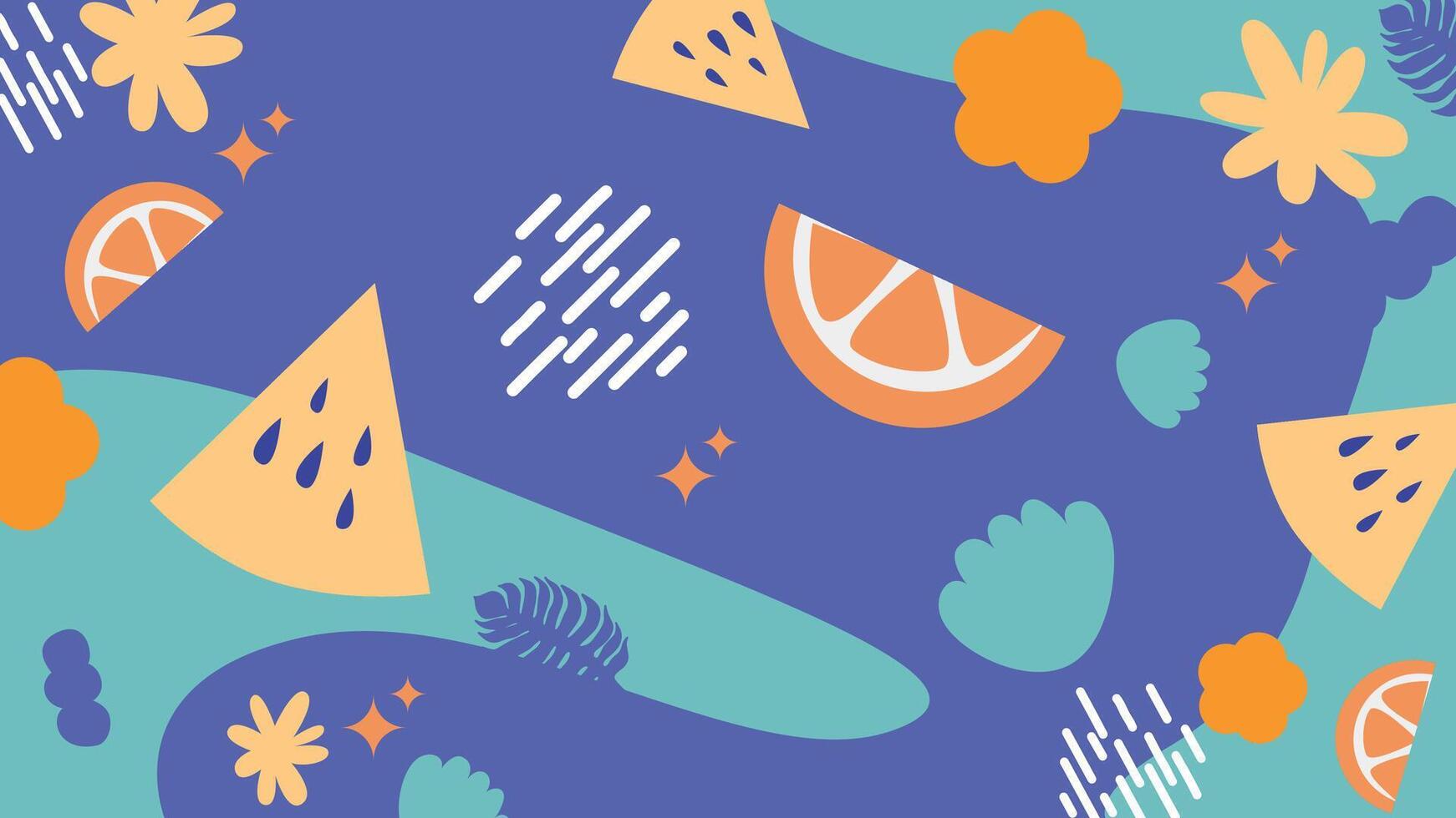 Citrus watermelon background vector