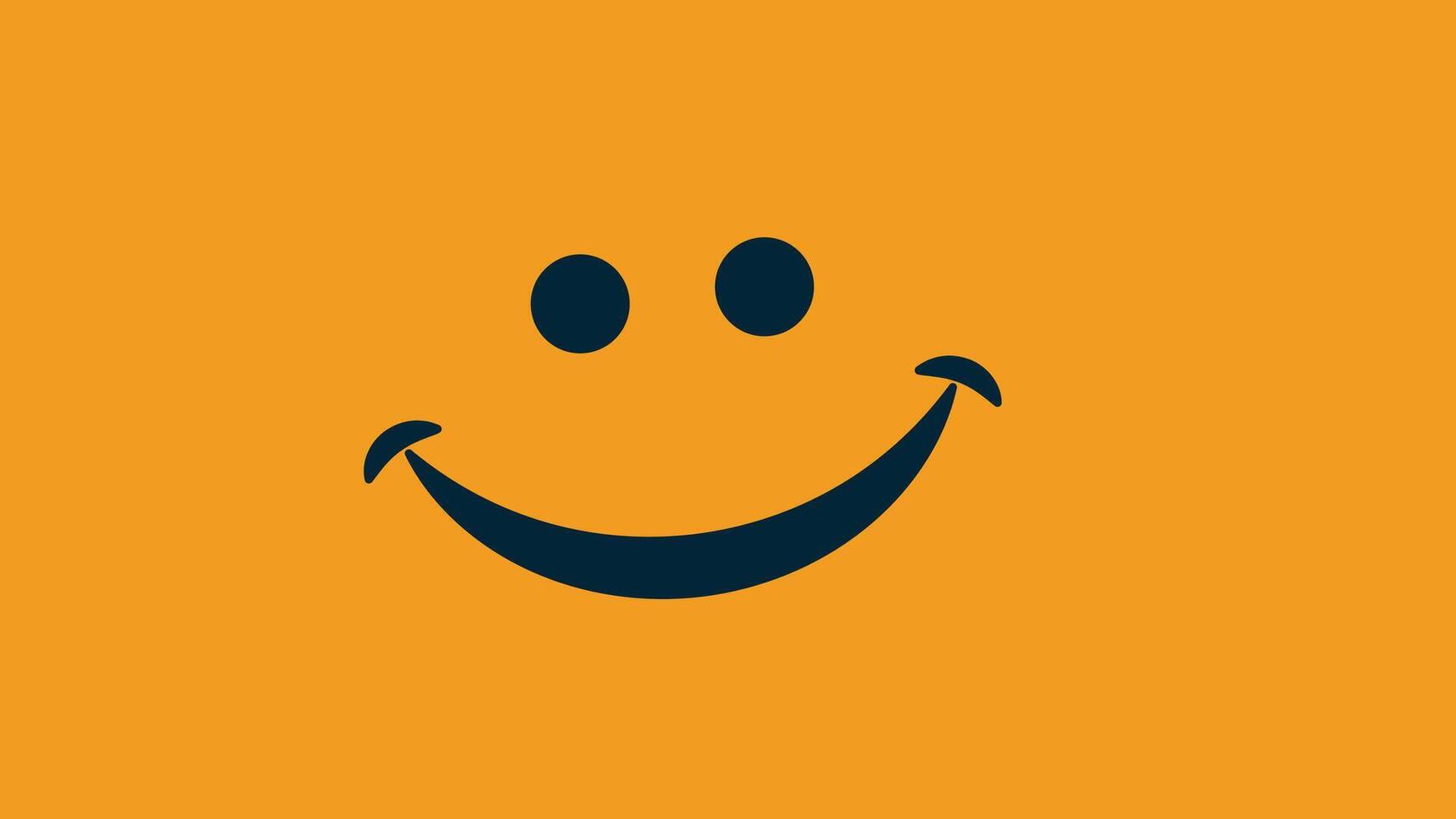 Minimal Smiley Face Background vector
