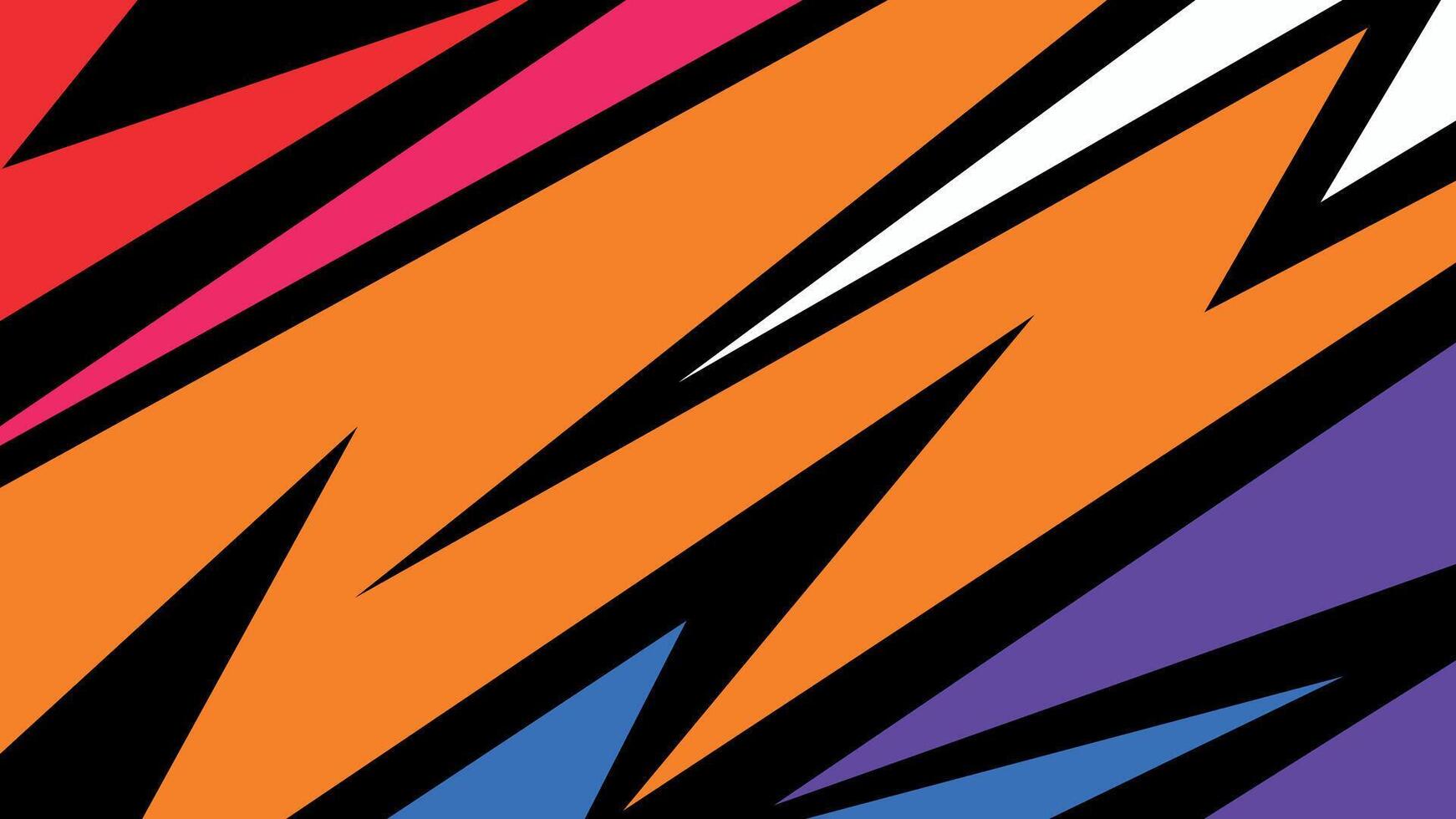 Vibrant orange zigzag background vector