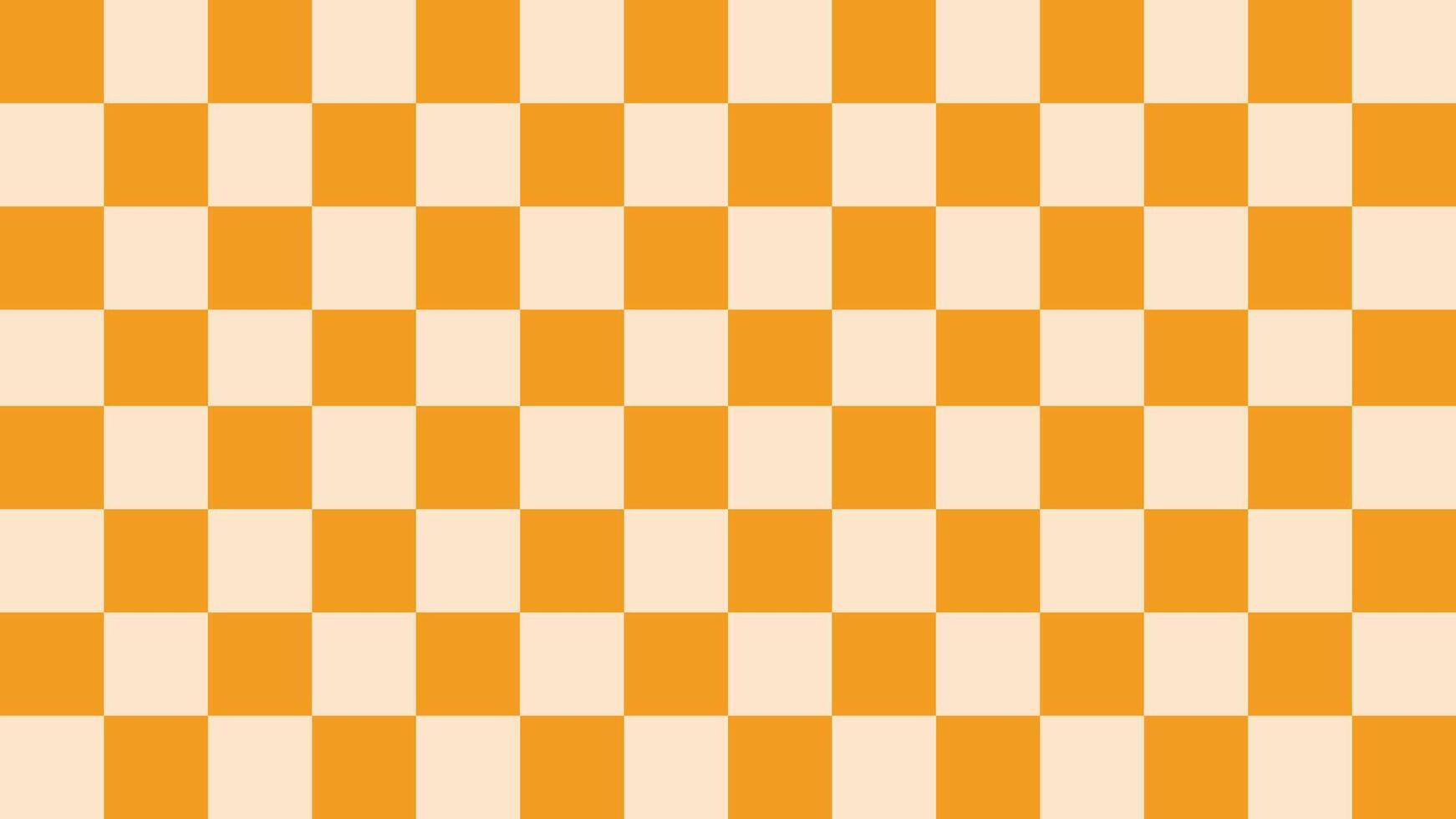 Orange Checkerboard Retro Background vector