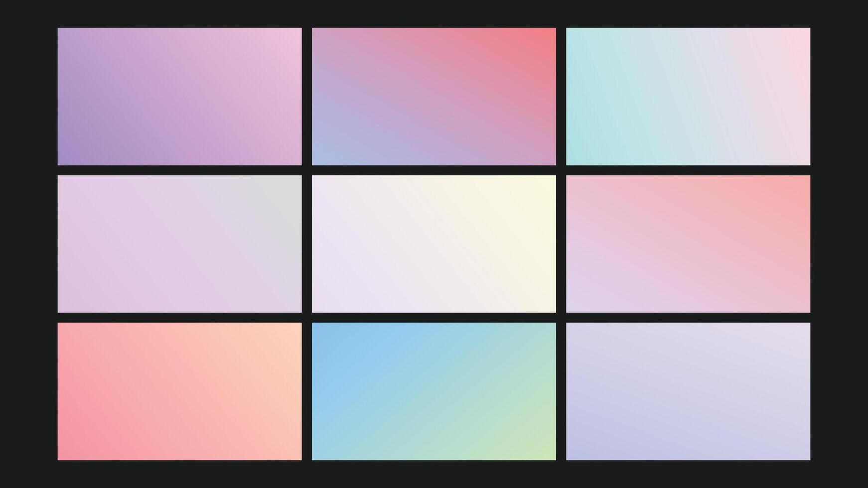Soft Pastel Gradient Background Set vector