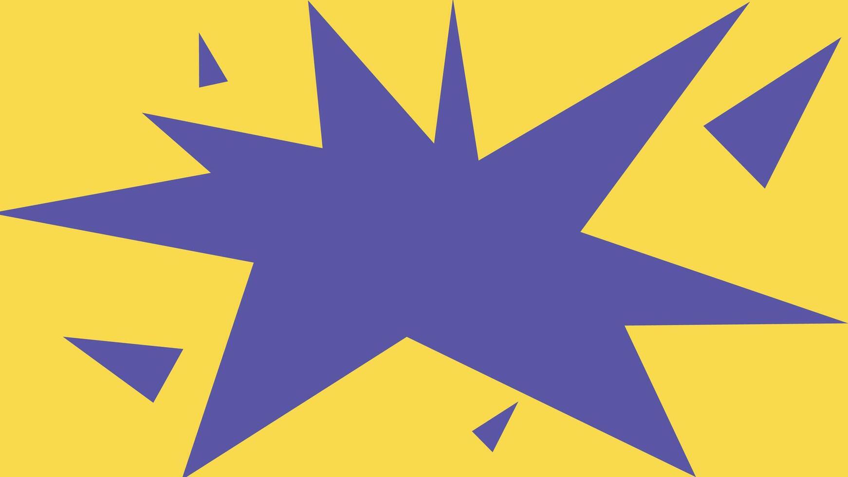 Yellow and purple explosion shape background vector