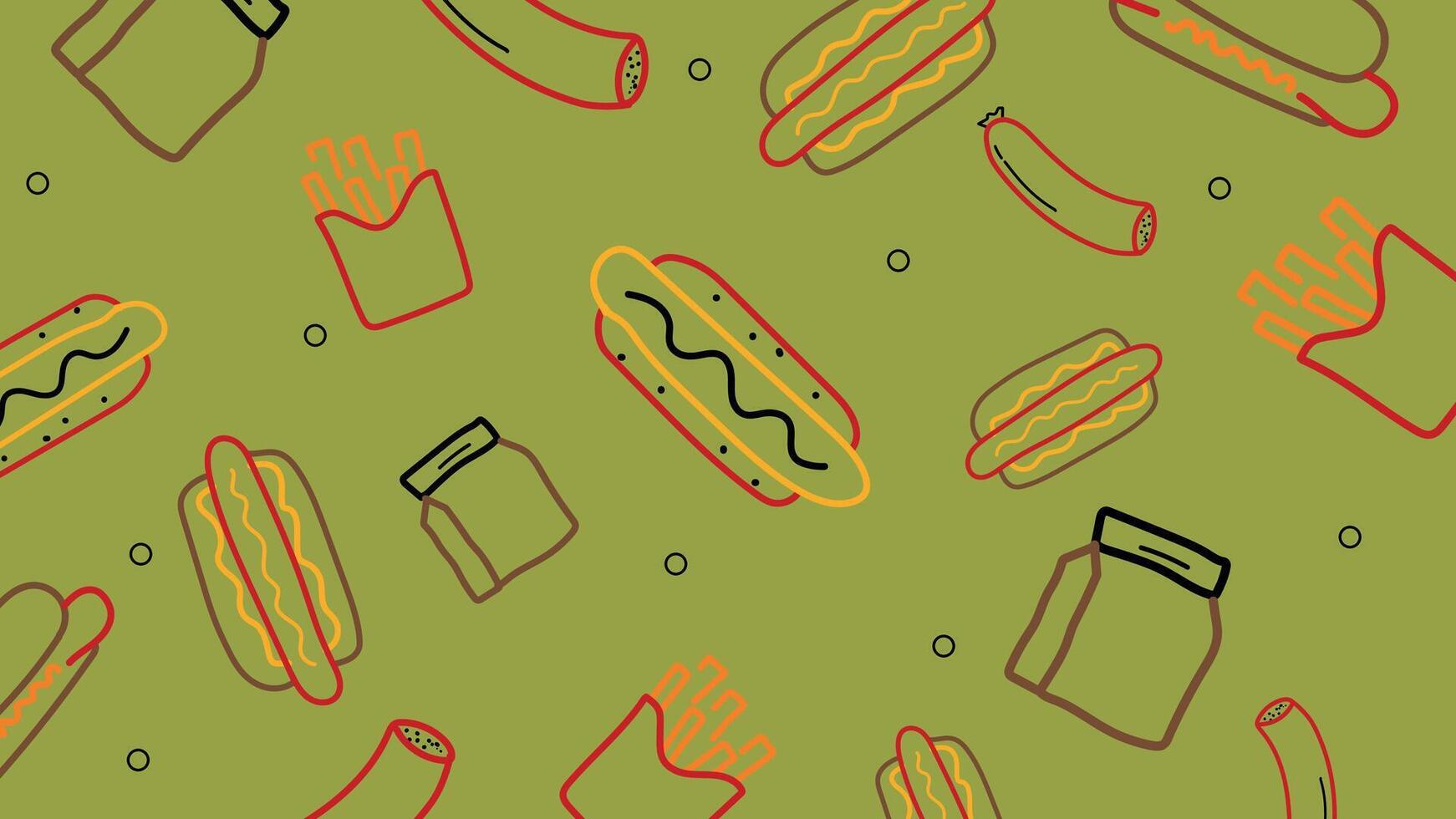 Snack and condiment background vector