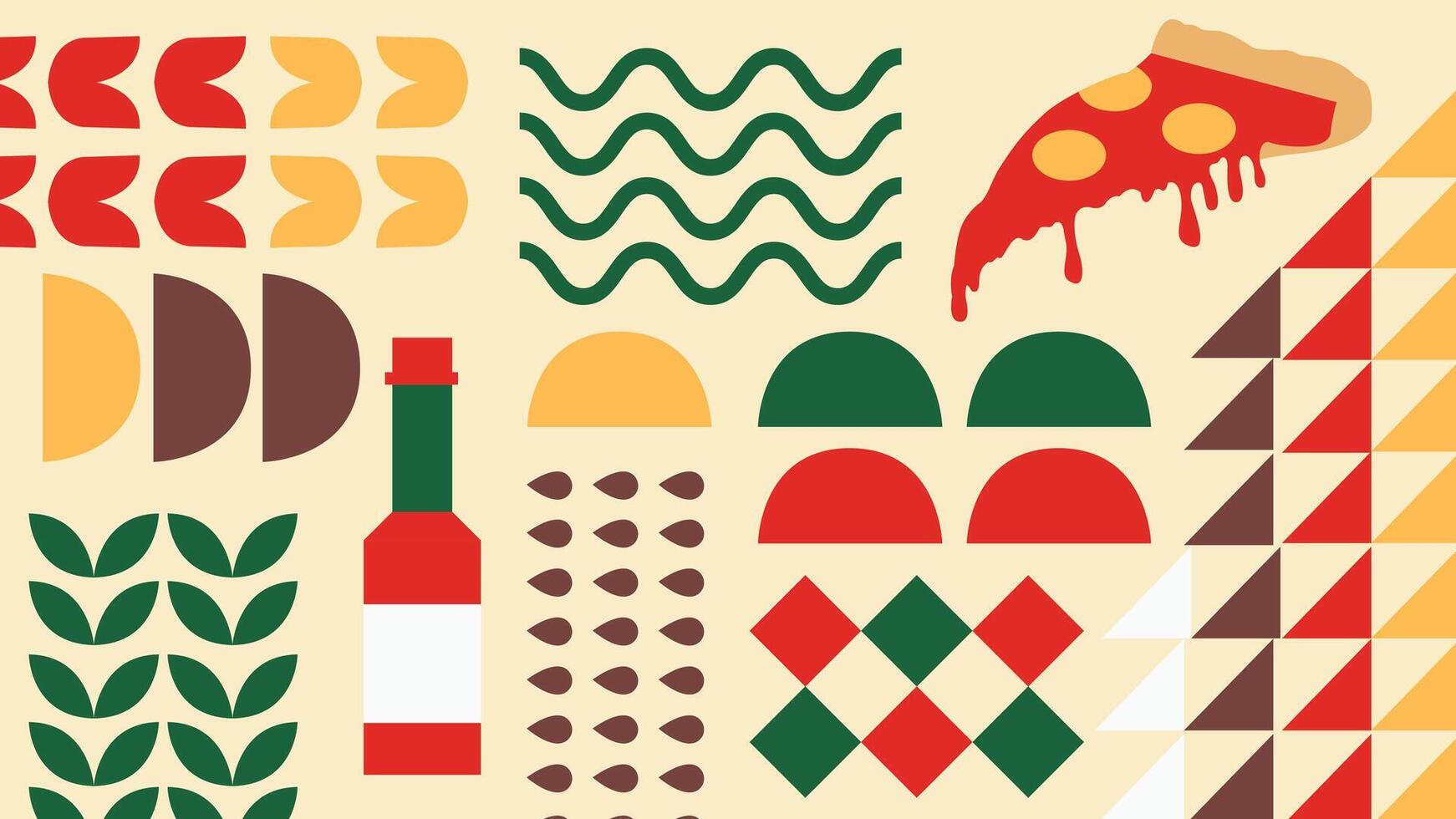 Pizza topping icon background vector