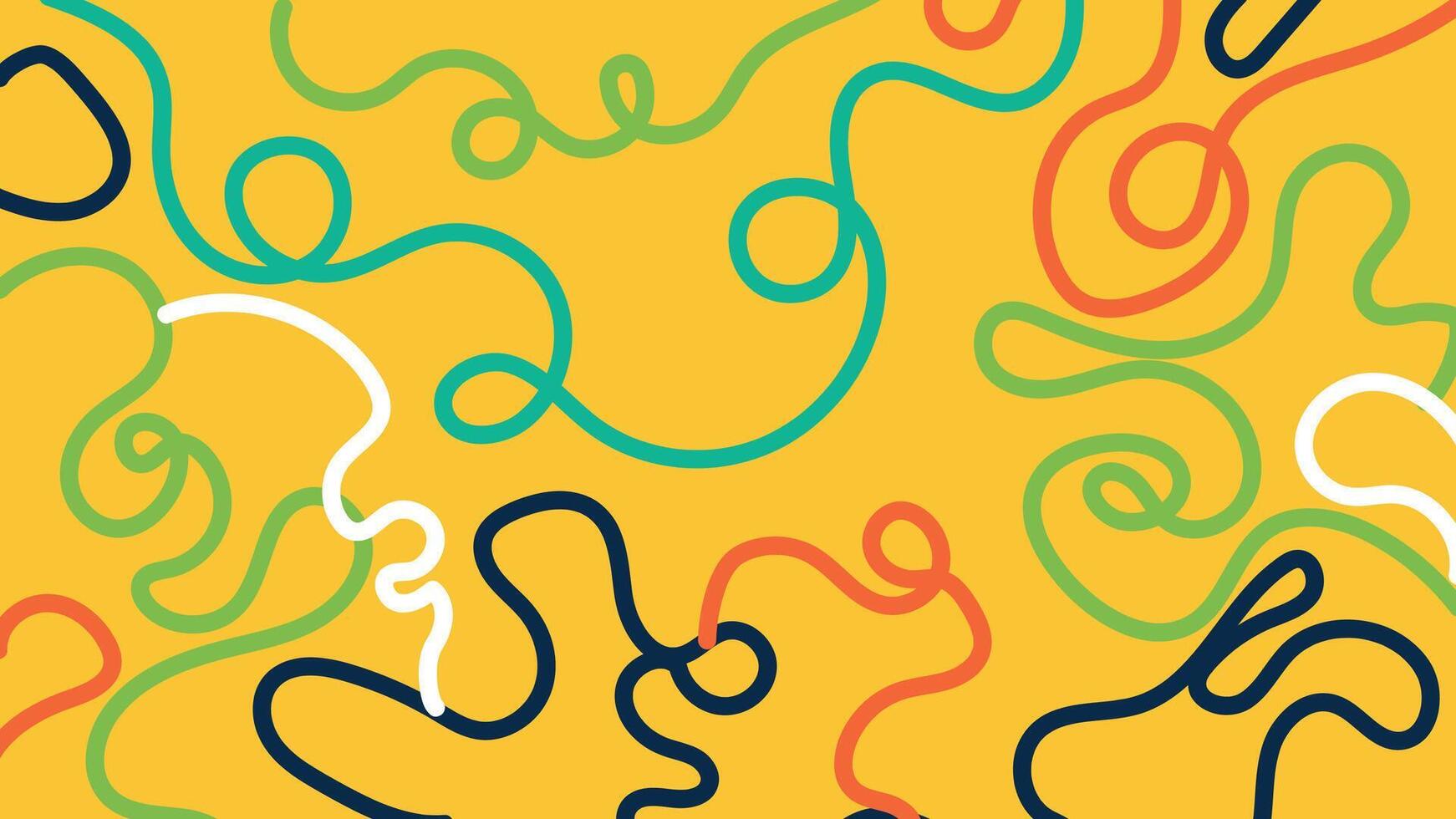 Bright abstract squiggle background vector