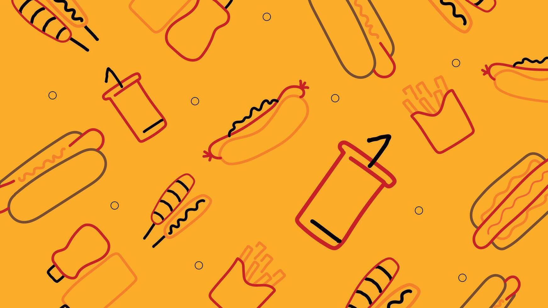 Soda and fries background vector
