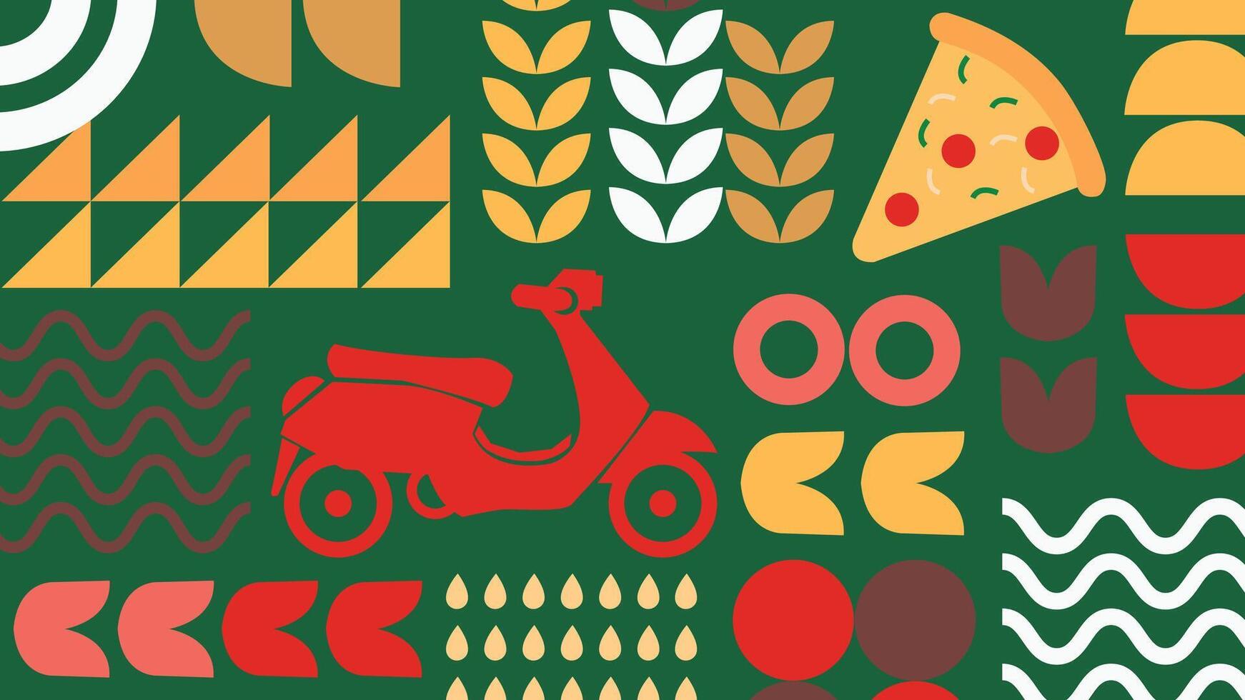 Pizza topping design background vector