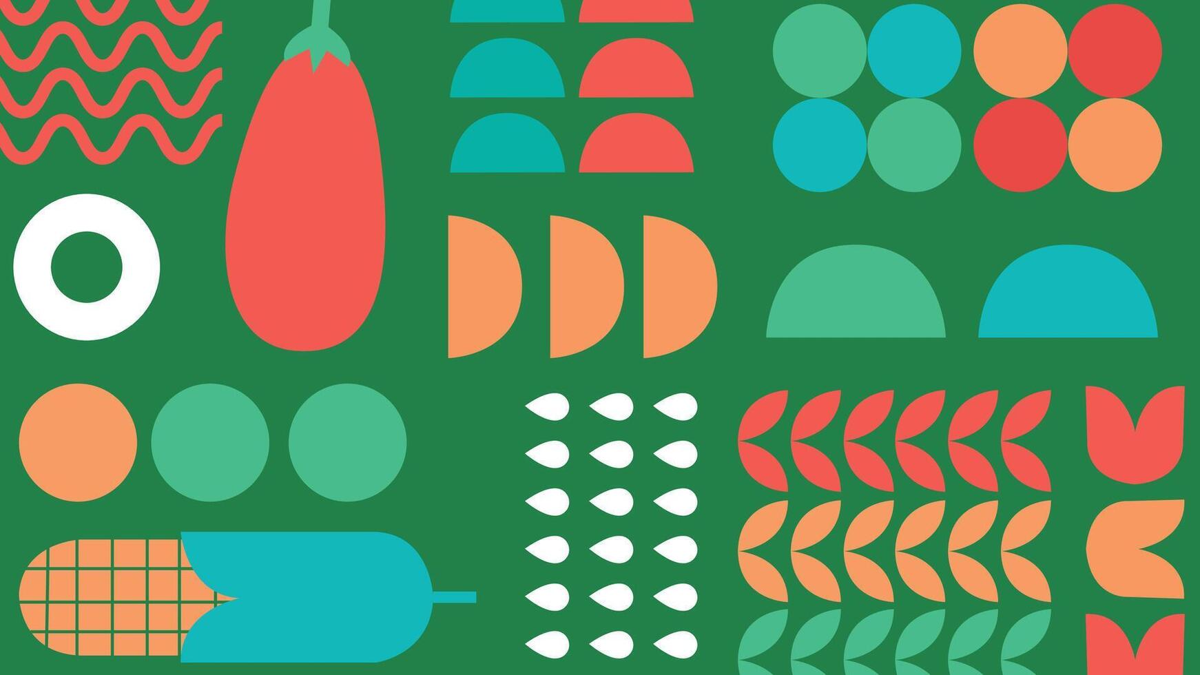 Pumpkin and plant icons background vector