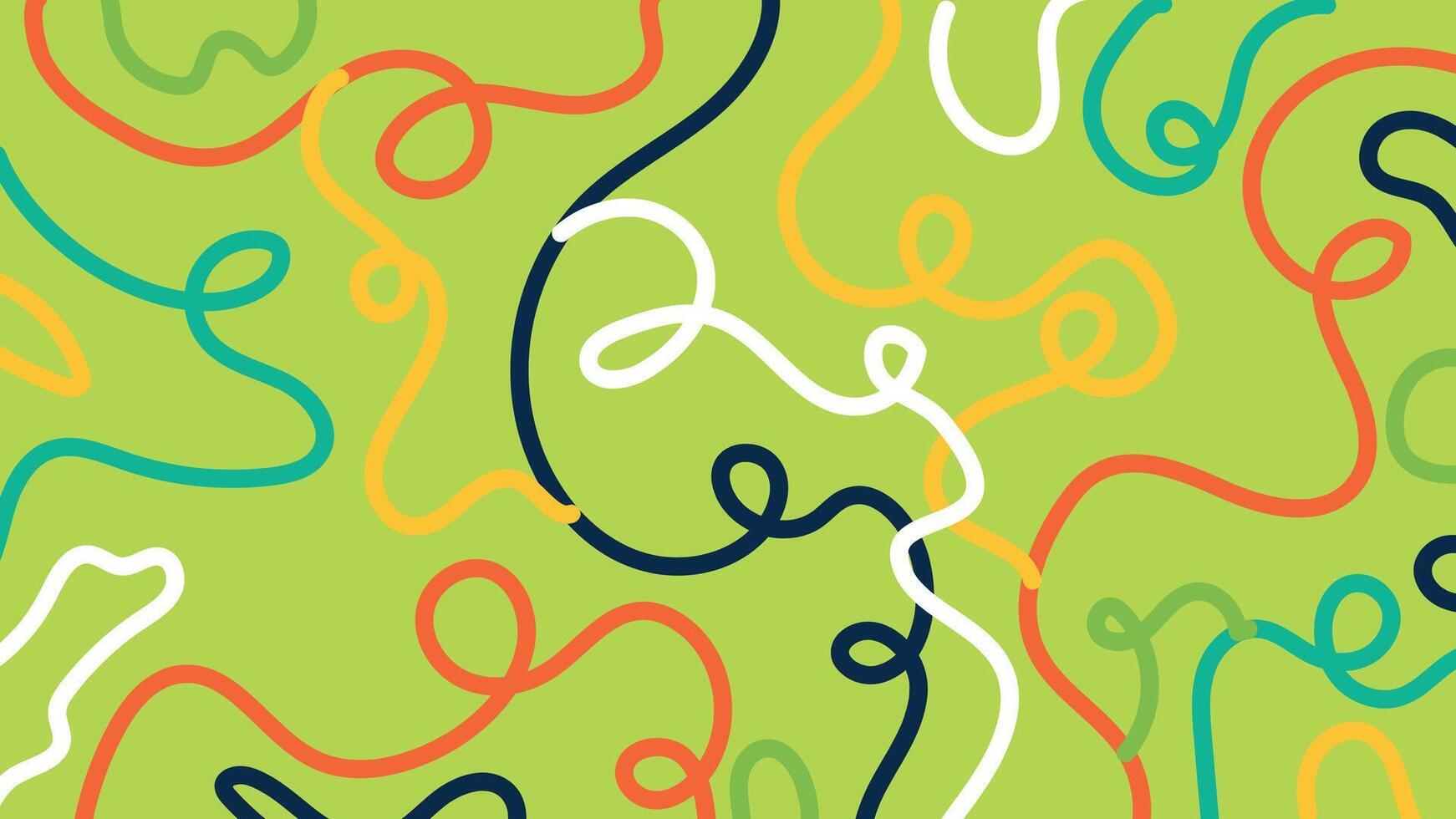 Lime squiggle background vector