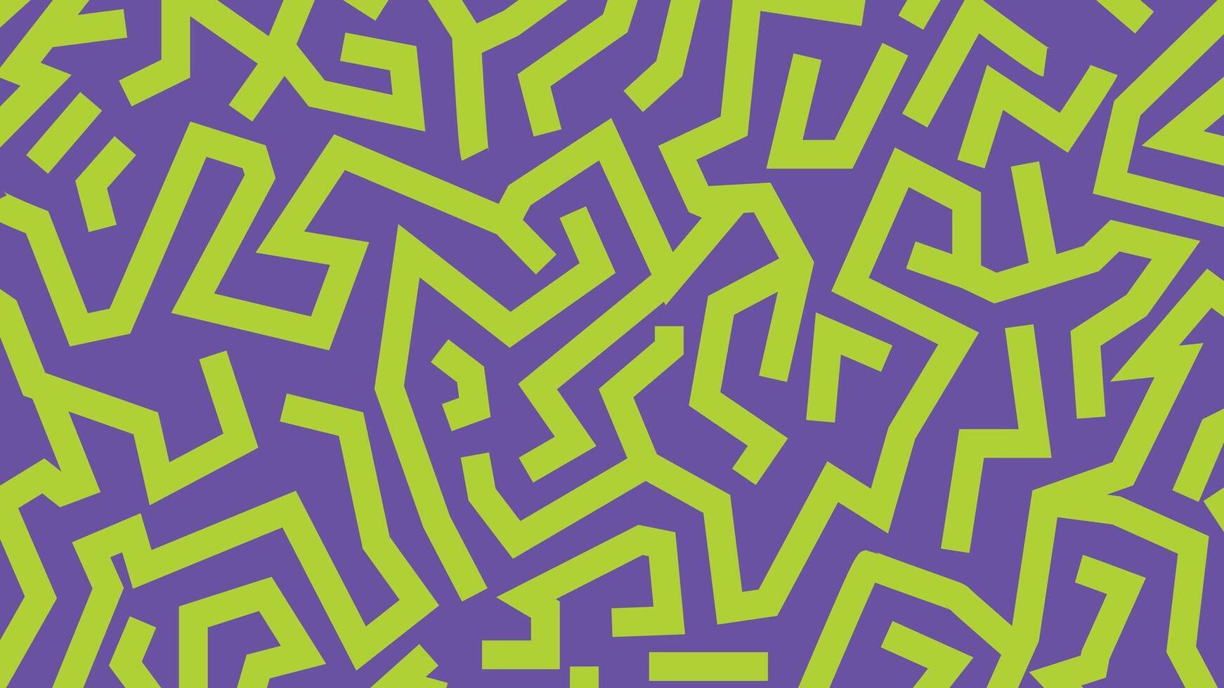 Purple and neon green abstract shapes background vector