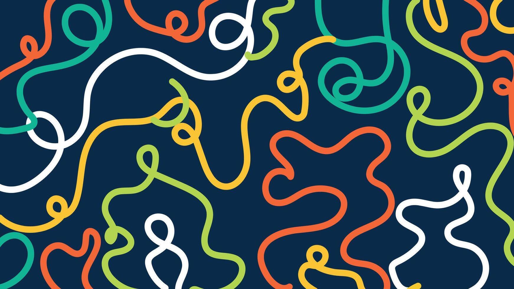Colorful abstract squiggle background vector