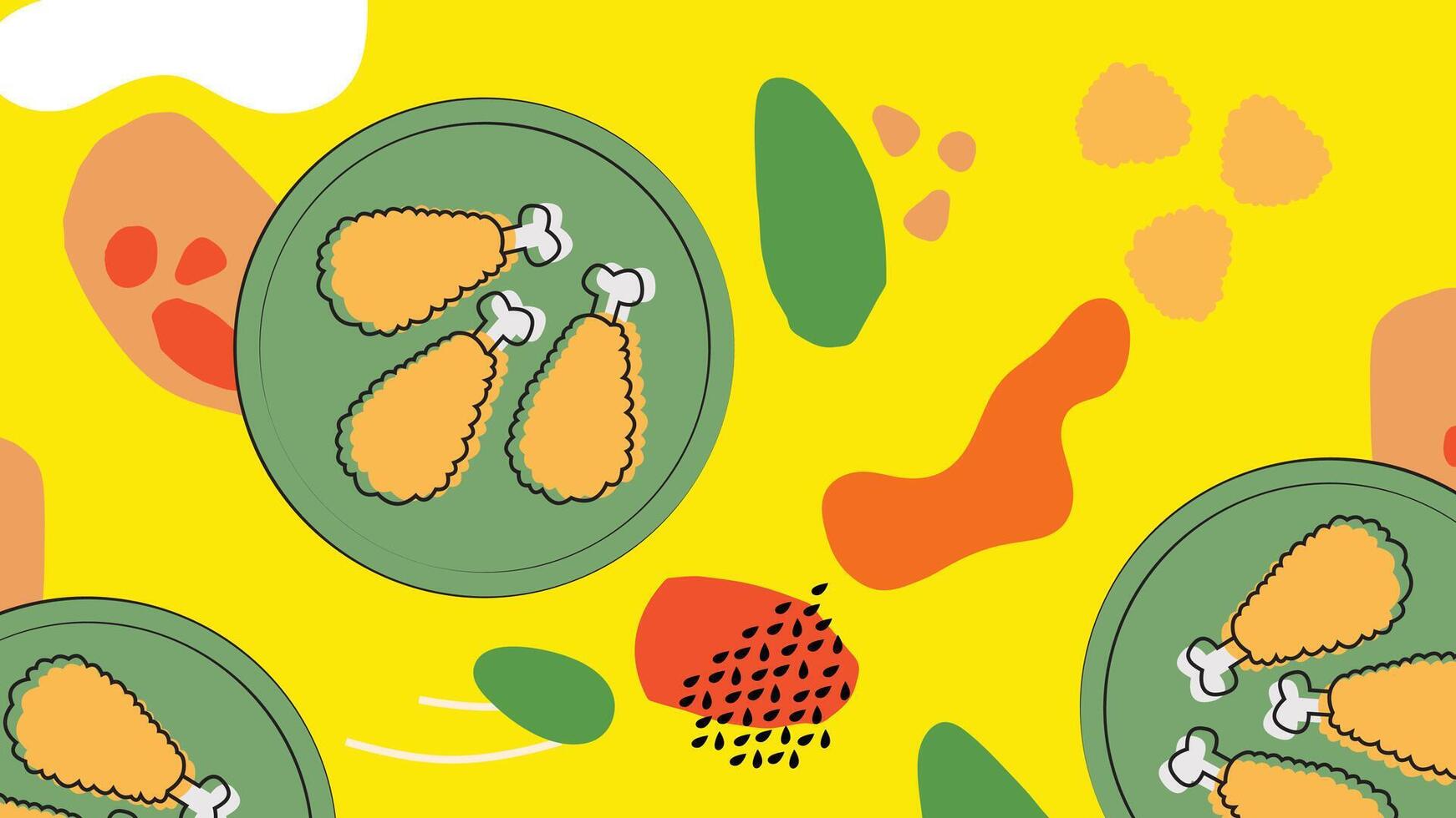 Chicken Bucket Combo Background vector