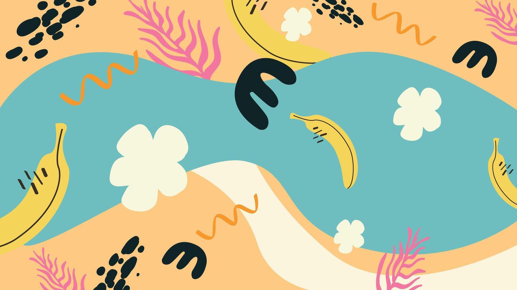 Banana abstract background vector