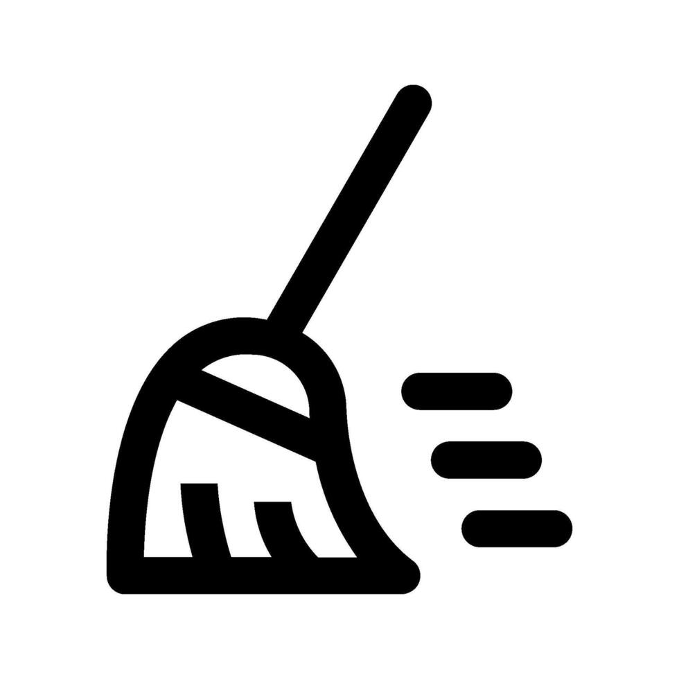 Broom Icon for mobile concept and web design. illustration vector