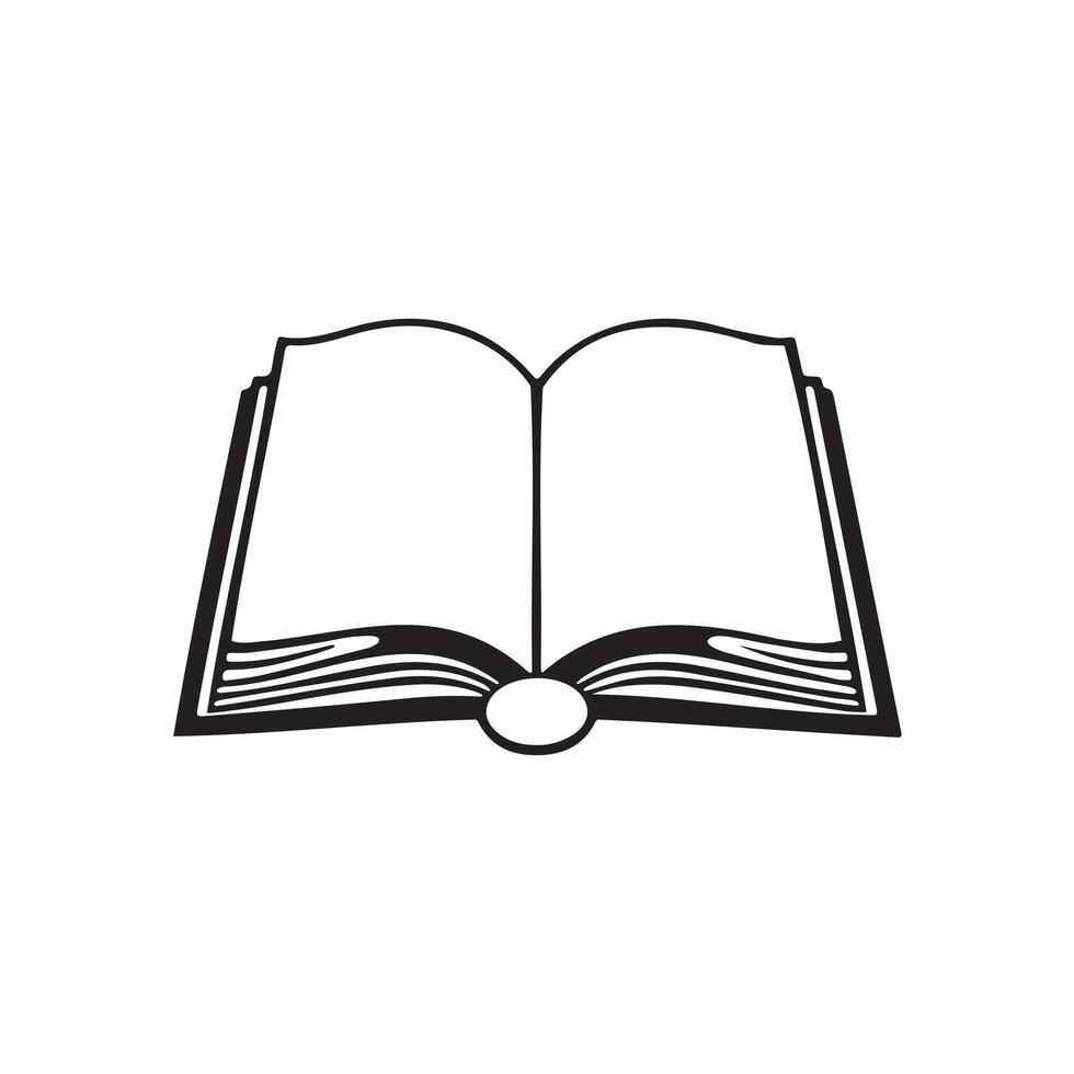 Open Book Icon for eLearning and School Projects vector