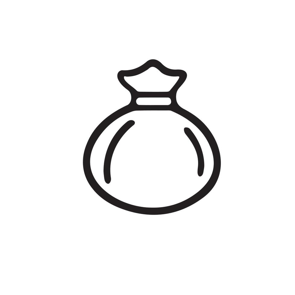 Sack of Money Icon for Wealth, Savings and Investment Projects vector