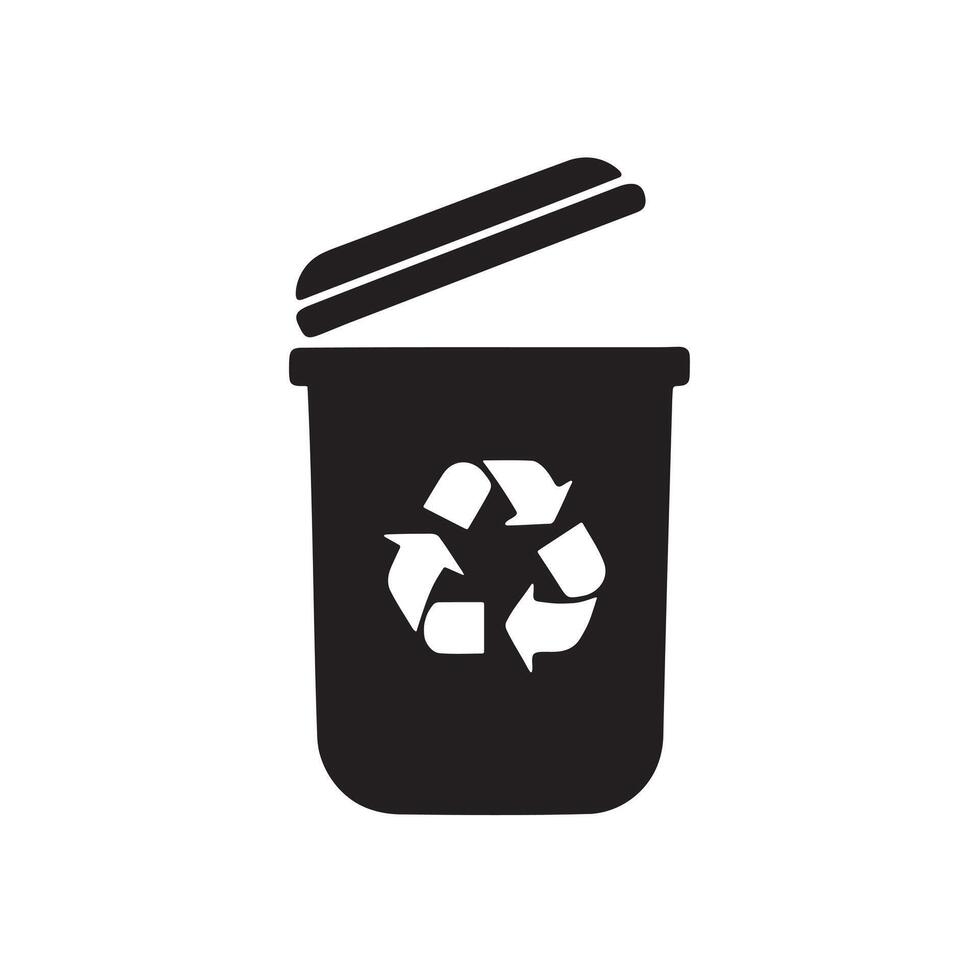 Recycle Bin Icon for Waste Reduction and Recycling Apps vector