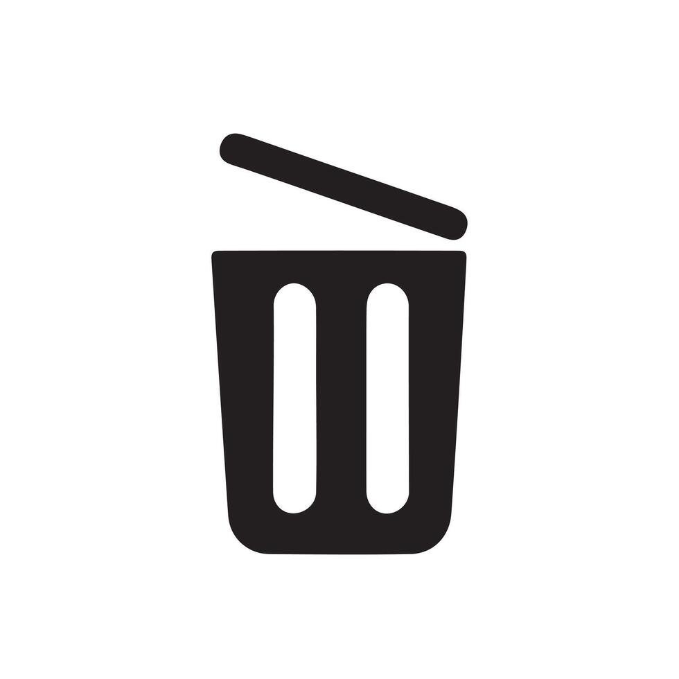 Recycle Bin Icon for Waste Management on white background vector