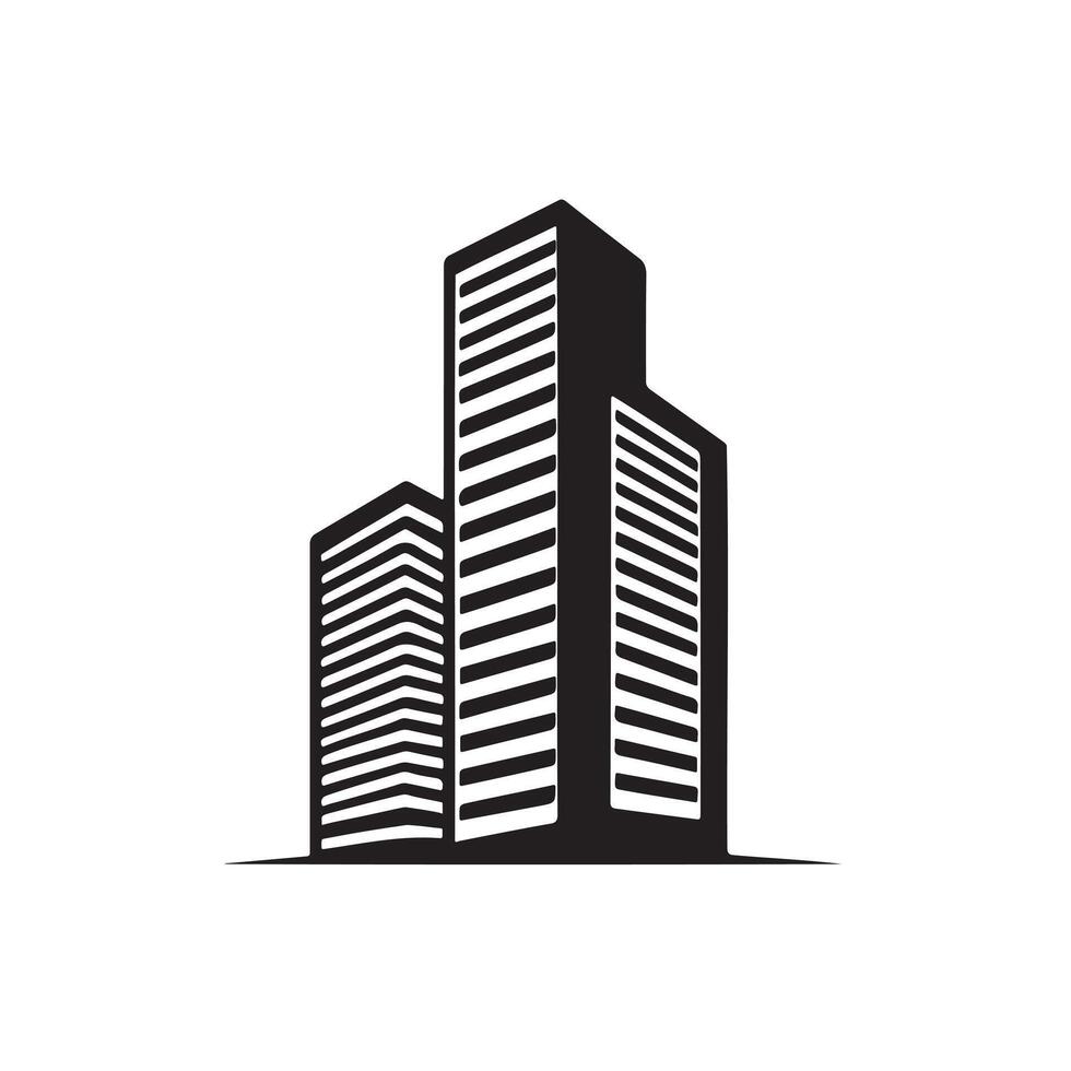 Tall Building Icon, Skyscraper, Office and Cityscape Styles vector
