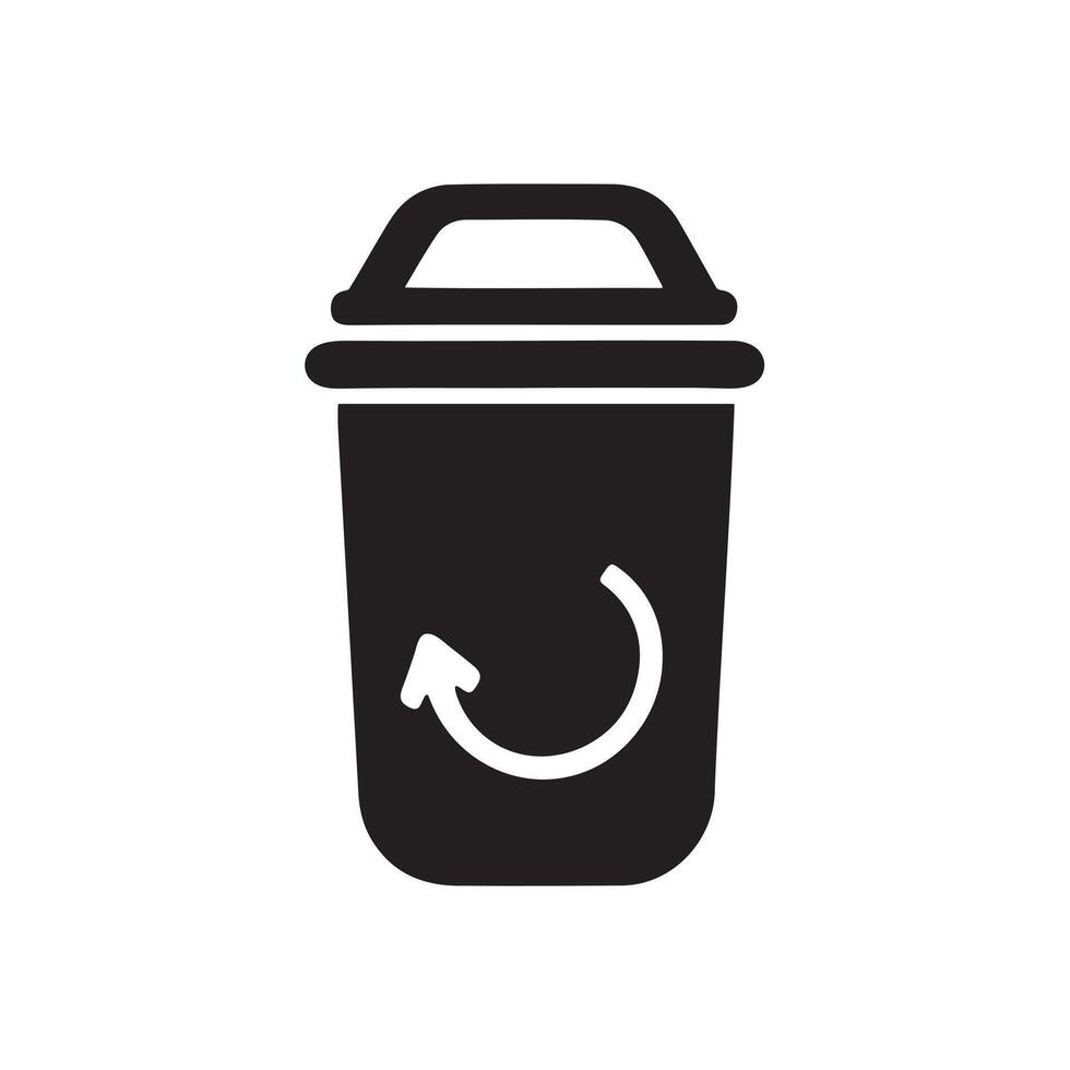 Recycle Bin Icon For Green Initiatives and Waste Sorting vector
