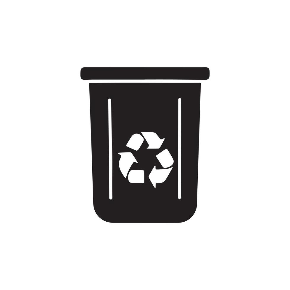 Recycle Bin Icon for Eco-Friendly and Waste Management Apps vector