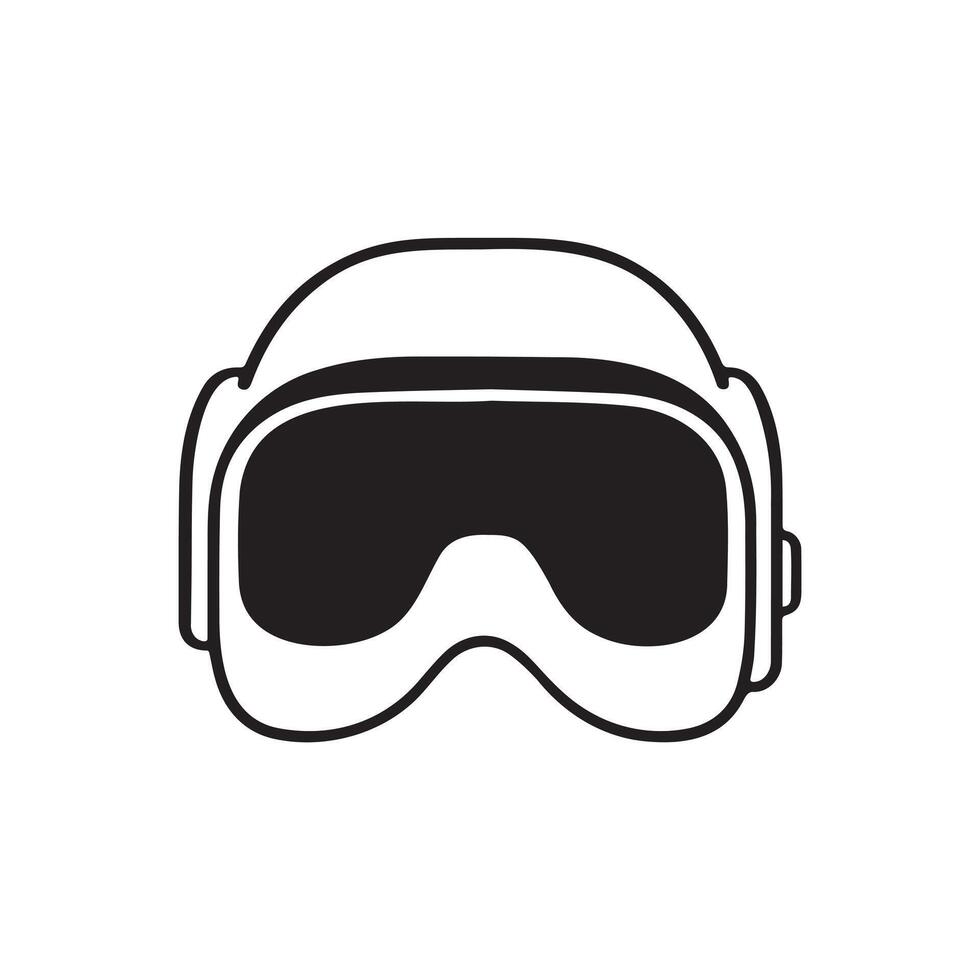 Virtual Reality Headset Icon for Apps and Websites vector