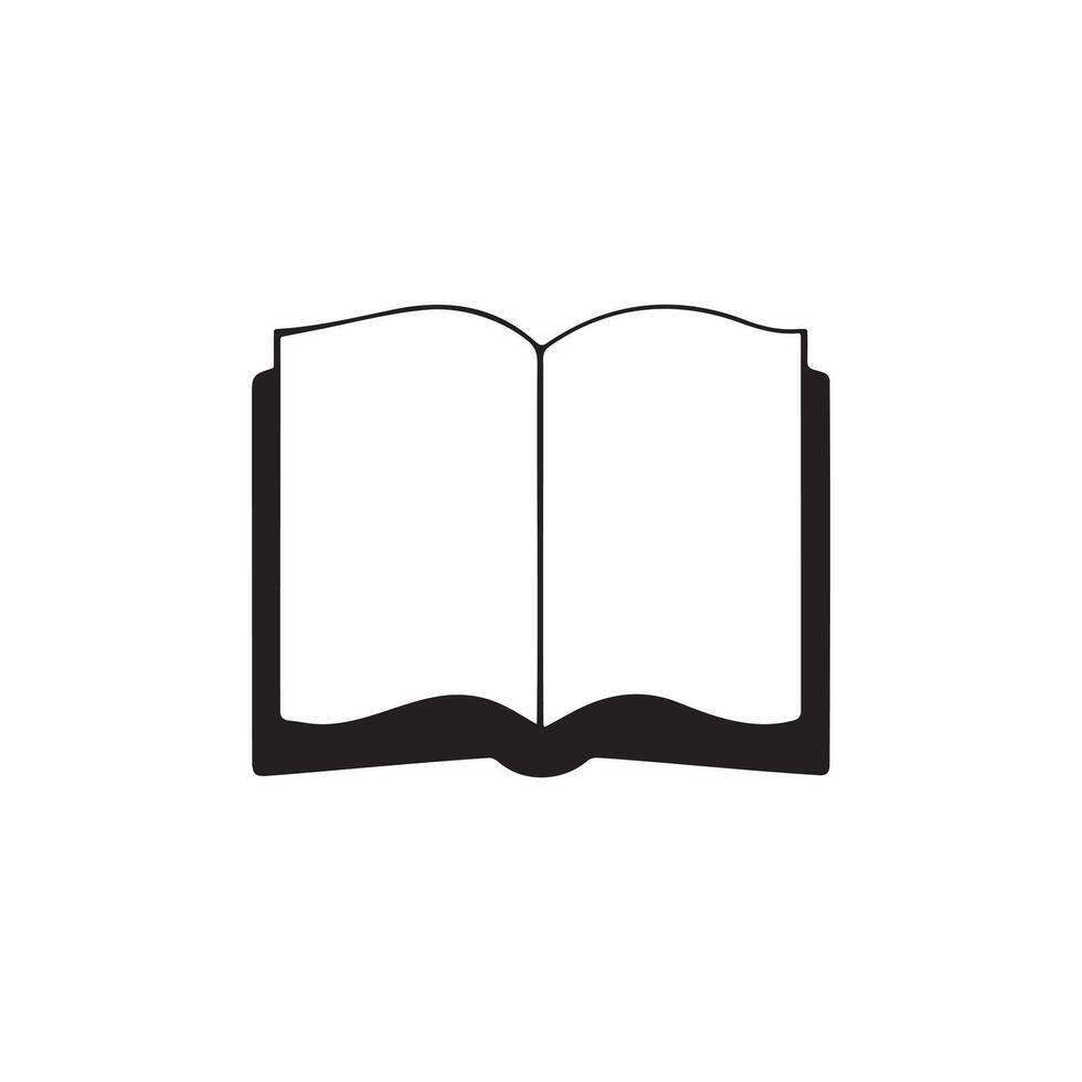 Open Book Icon for Education, Library, and eLearning Apps vector