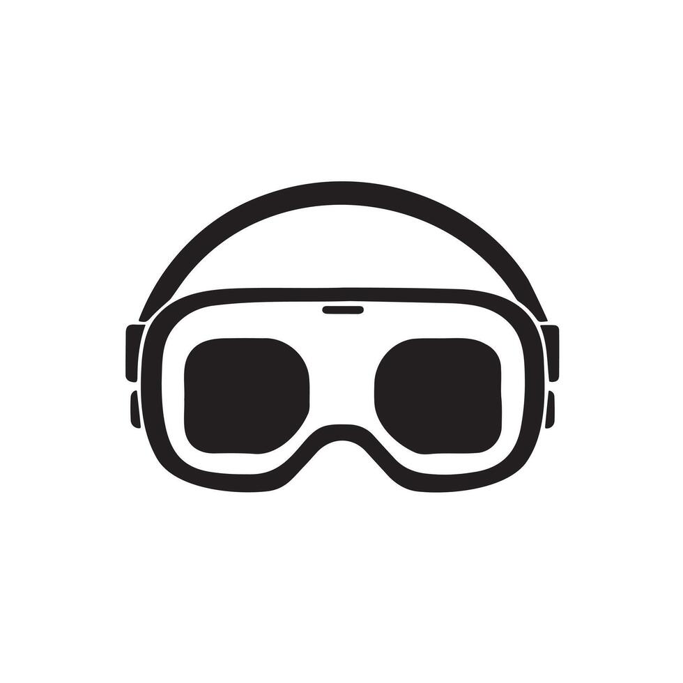 Virtual Reality Headset Icon for Apps, Games and UI Design vector
