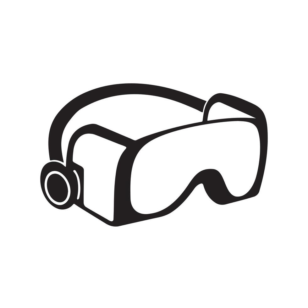 Virtual Reality Headset Icon for Tech and Gaming Projects vector