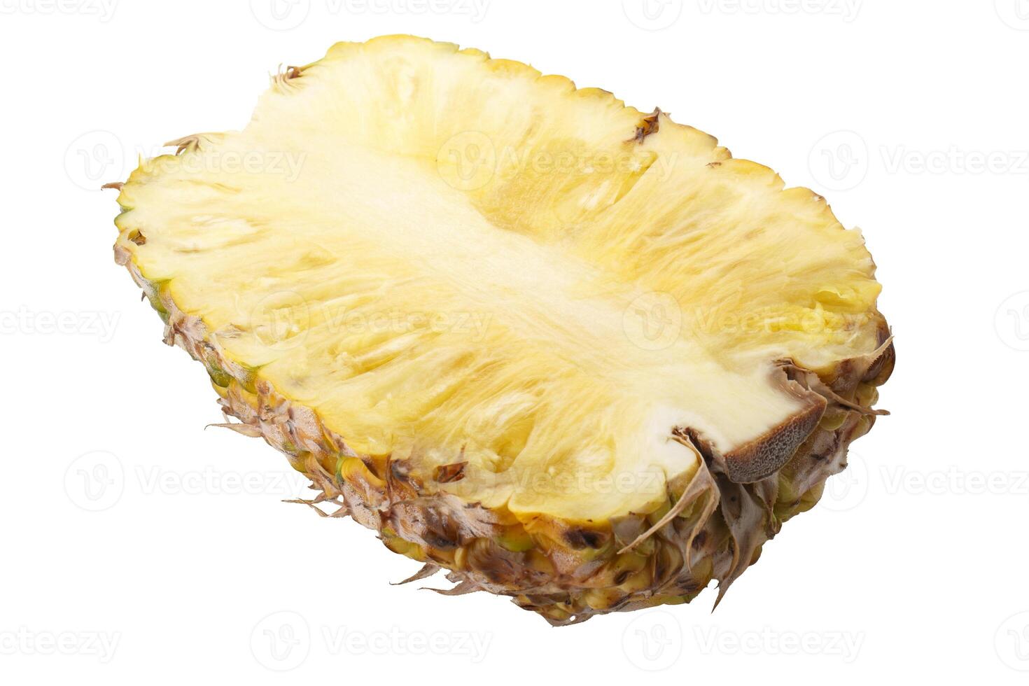 Pineapple cut in half isolated on a white background photo