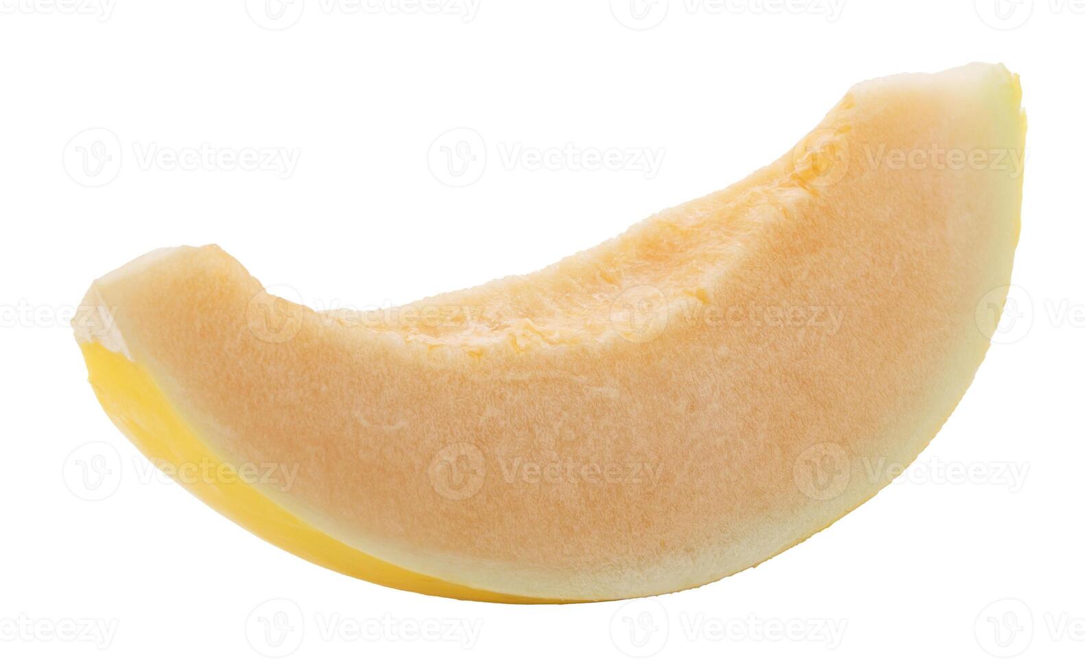 Pieces of golden melon isolated on a white background photo