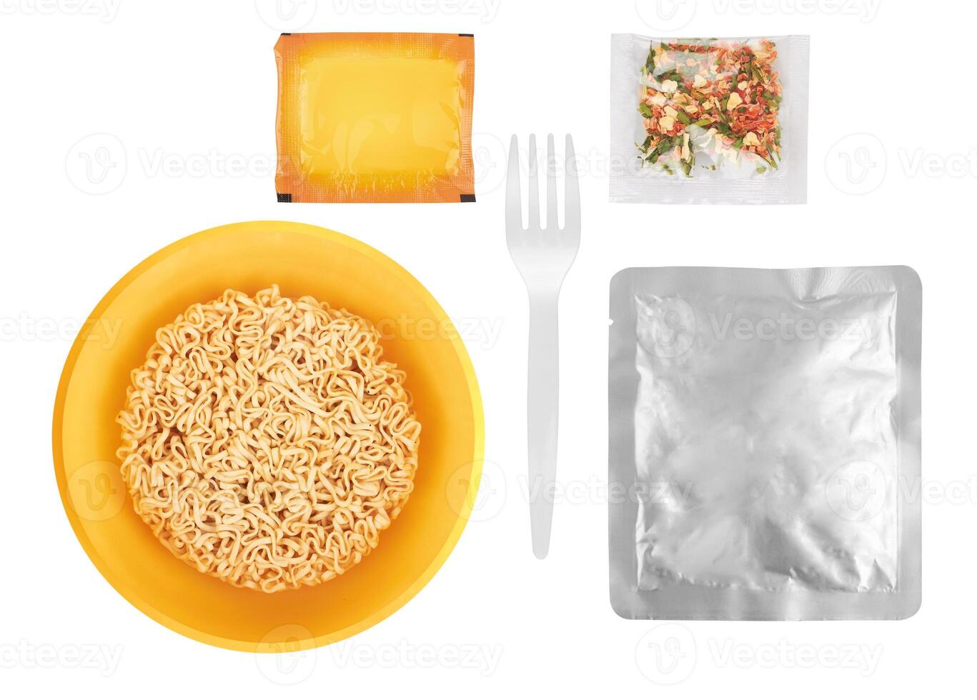 Instant noodles set photo
