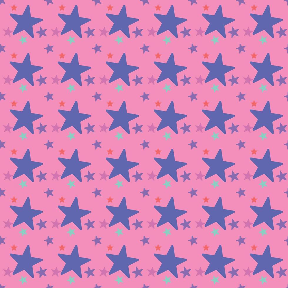 stars color seamless pattern design for background, wallpaper, printing, textile design, blanket pattern, blanket pattern for kids, decorative and etc. vector